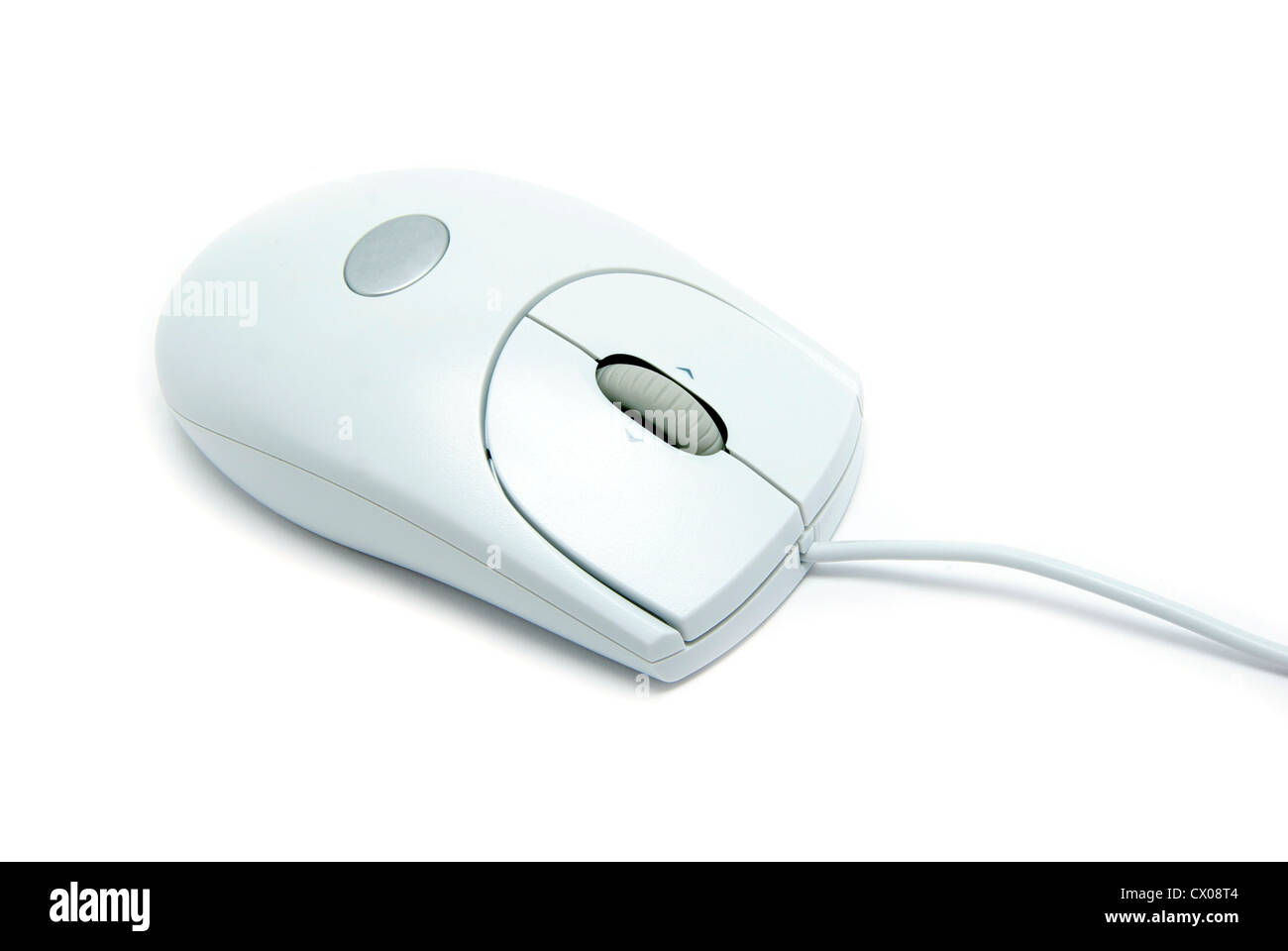 Il mouse del computer isolati su sfondo bianco Foto Stock