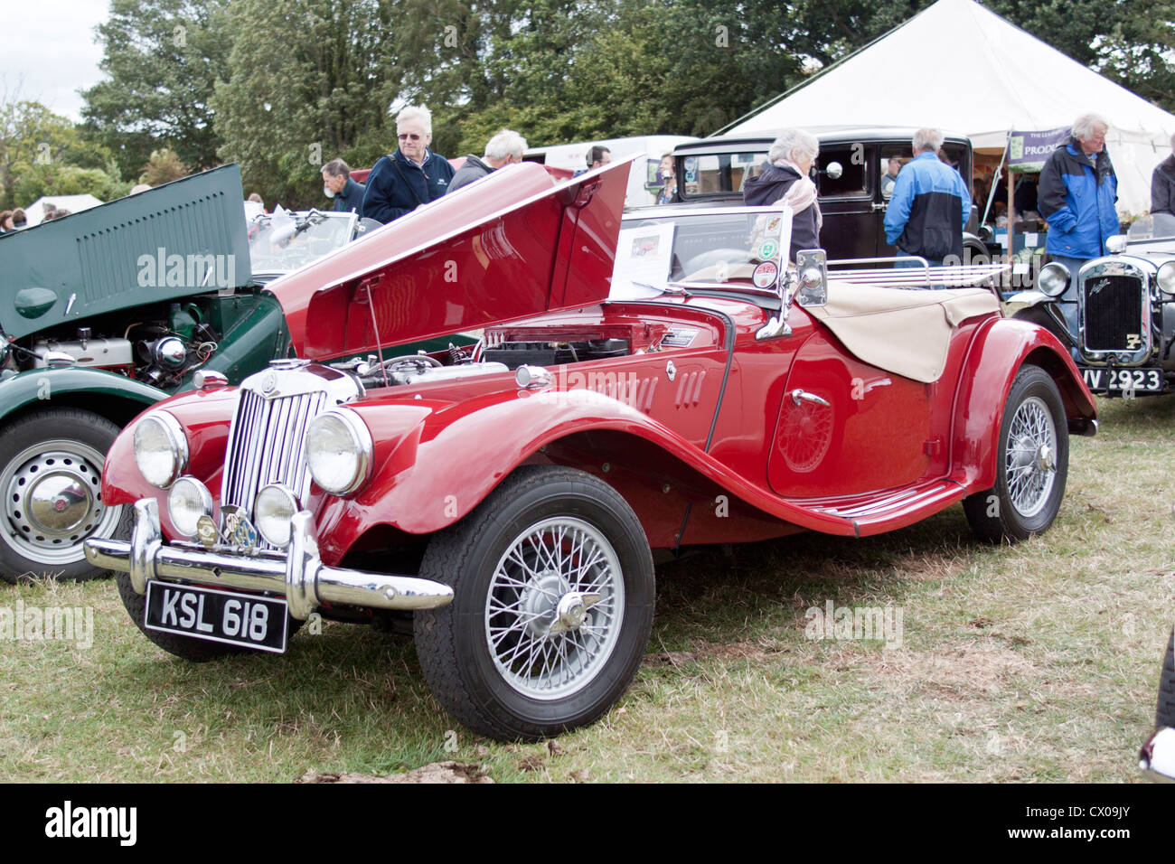 1955 mg TF roadster a Malvern Autunno Mostra Foto Stock