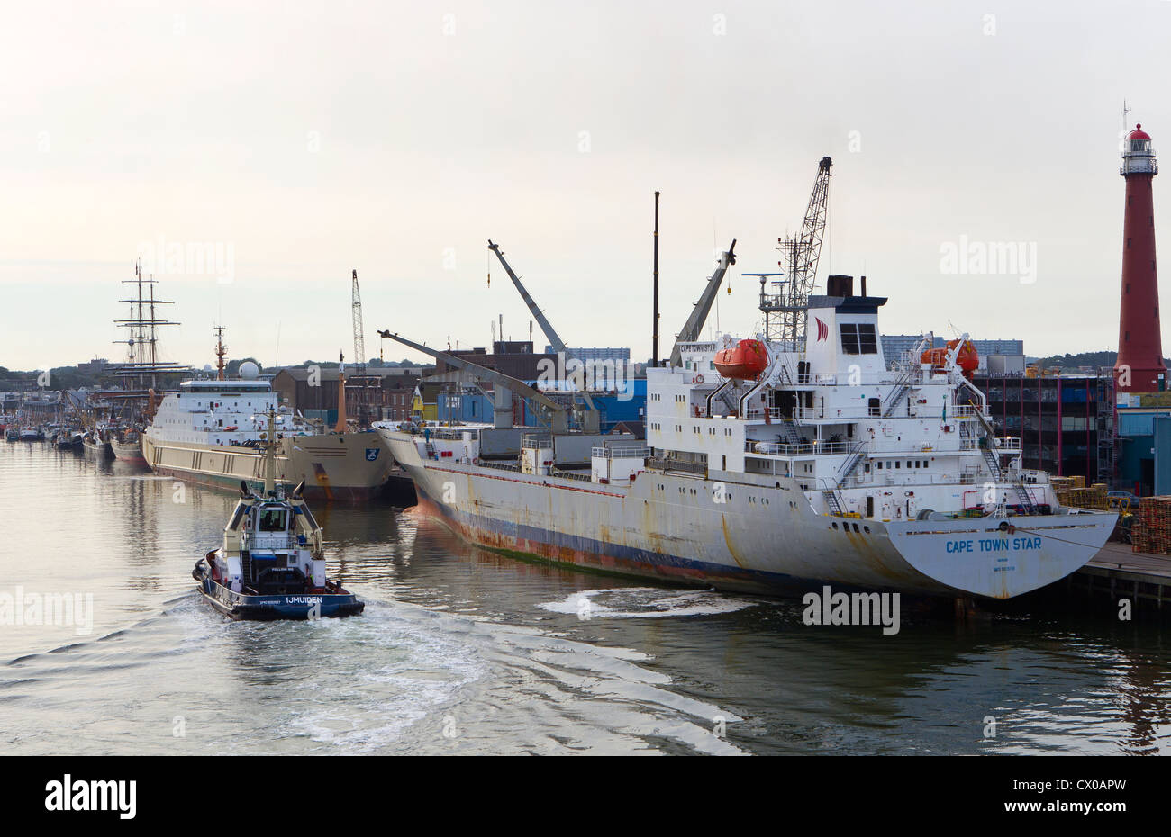 Cape town star freighter nave da carico scarico dock ijmuiden Foto Stock
