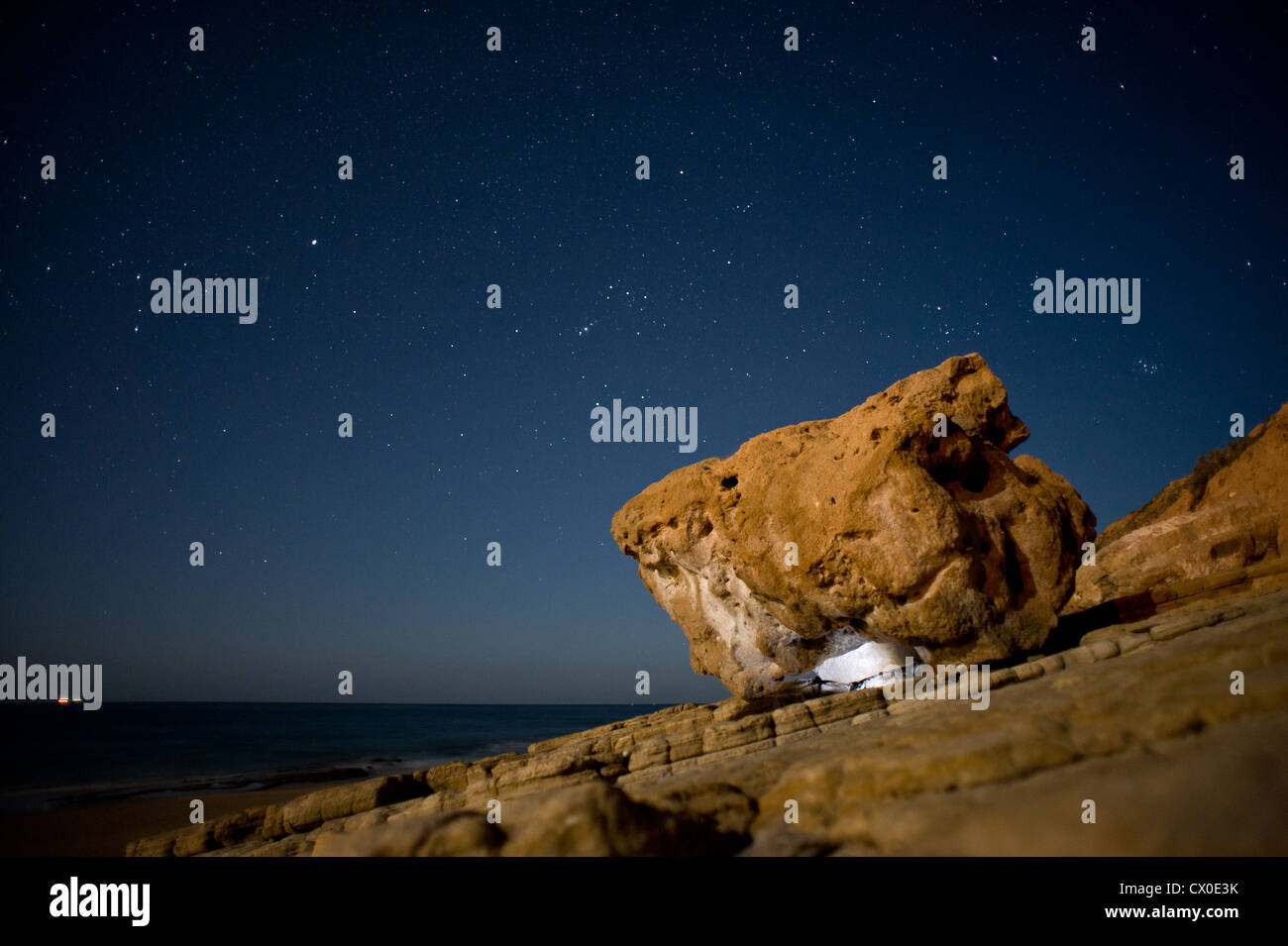Starlit costa, Marocco Foto Stock
