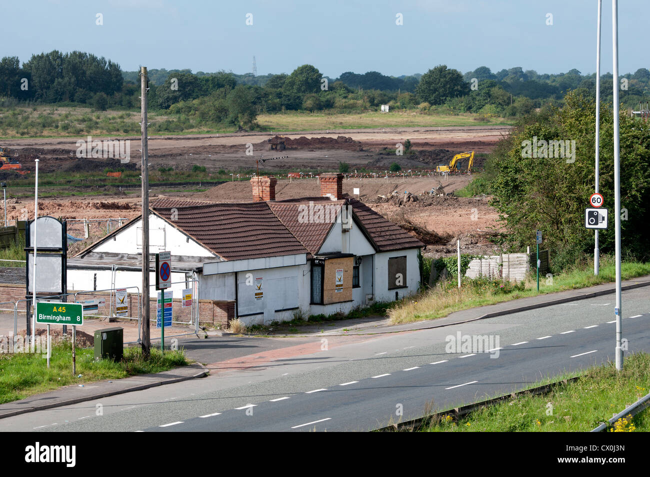 Dall'Aeroporto di Birmingham estensione della pista Foto Stock