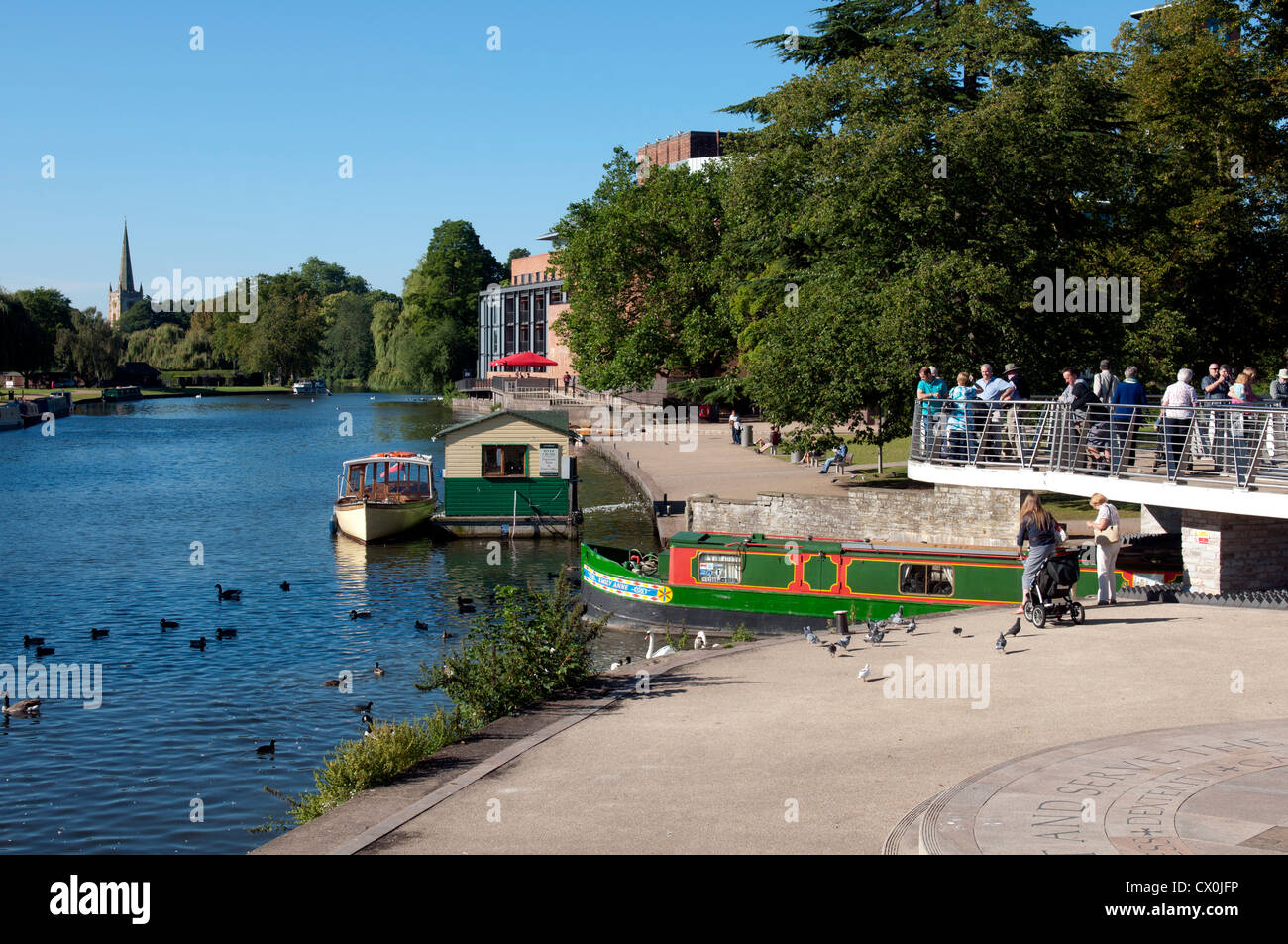 Il fiume Avon, Stratford-upon-Avon, Warwickshire, Regno Unito Foto Stock