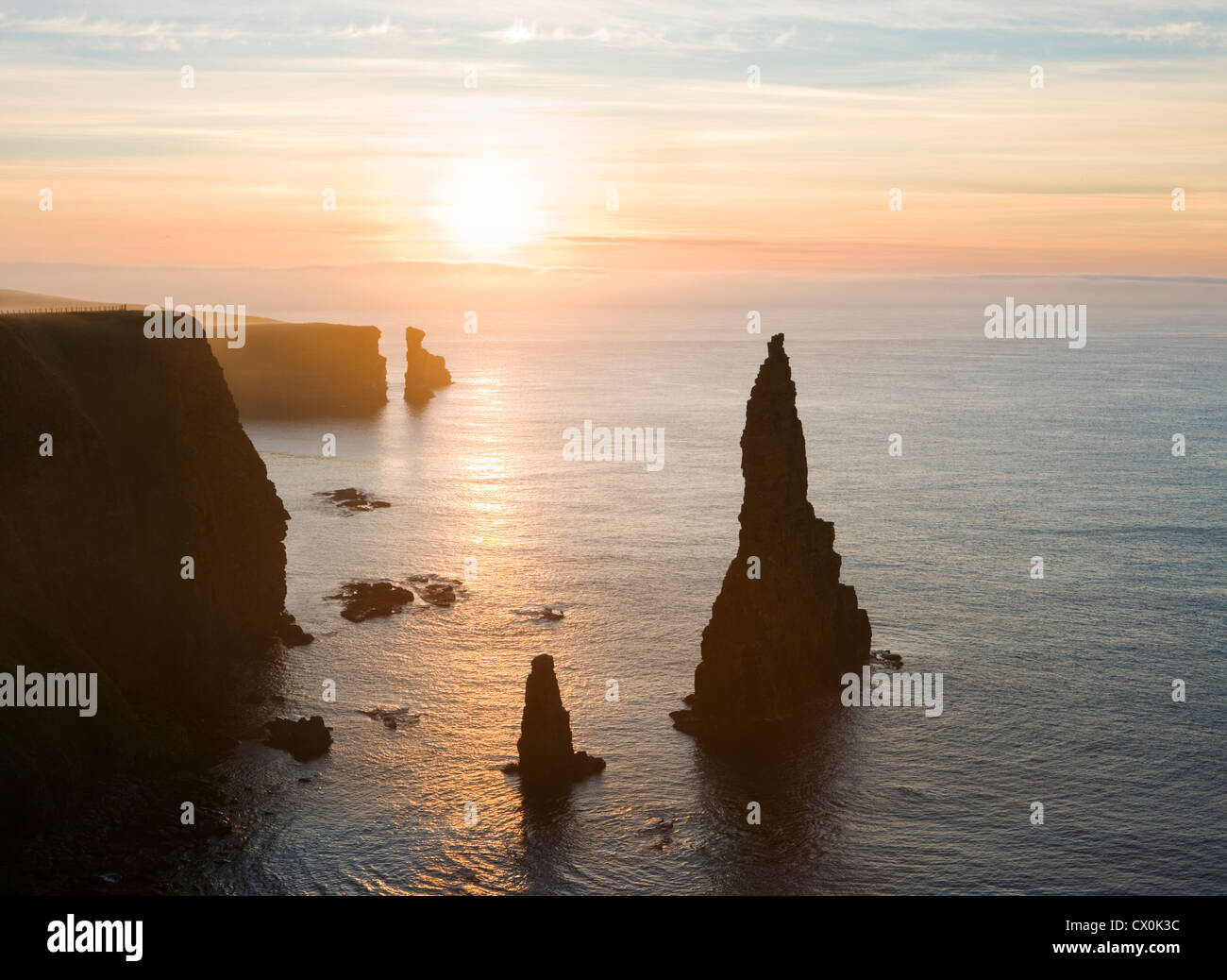 Pile di Duncansby, vicino a John O' Semole, Highland, Scotland, Regno Unito. Foto Stock