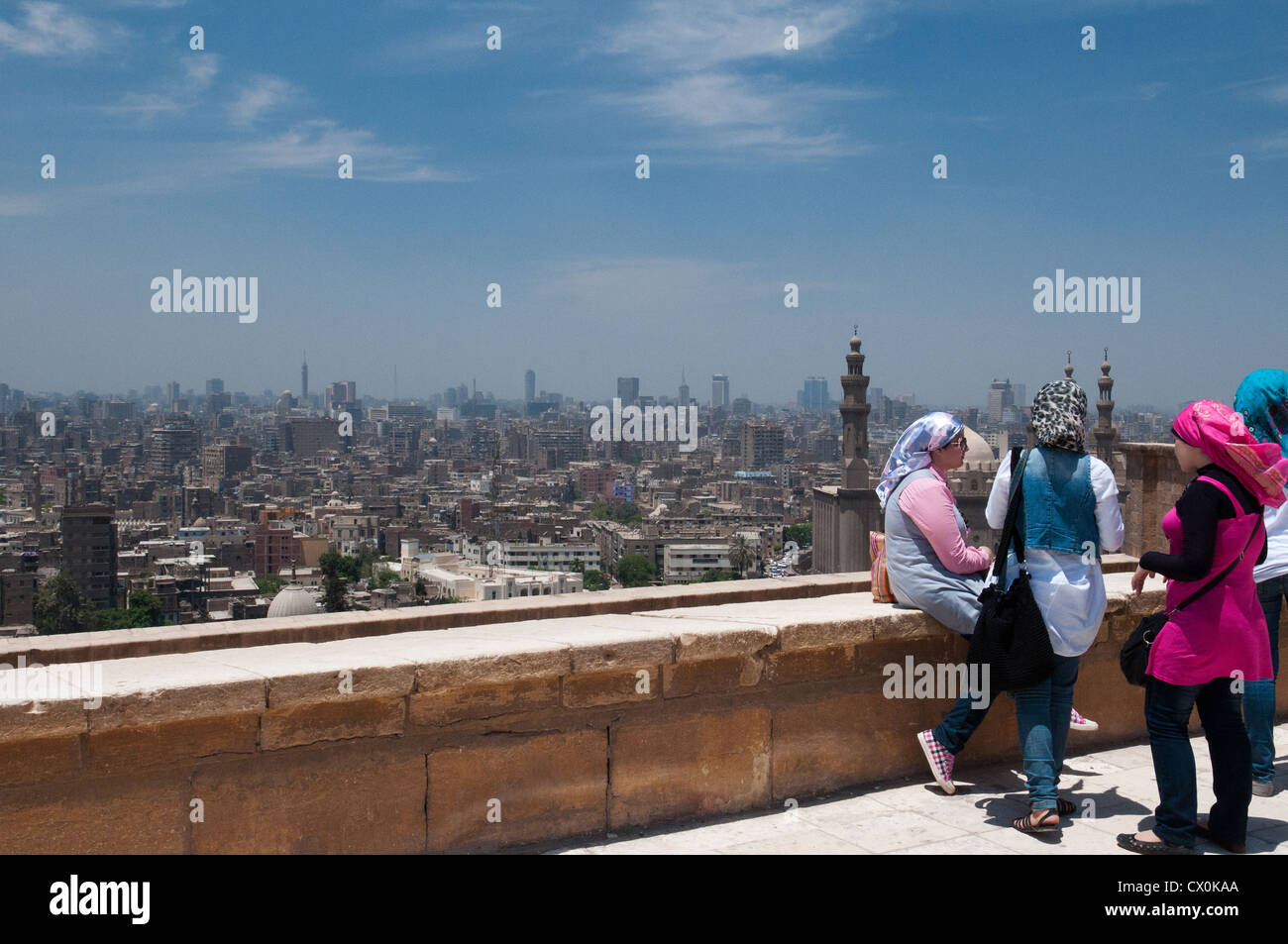 Ragazze egiziano presso la Cittadella del Cairo in Egitto Foto Stock