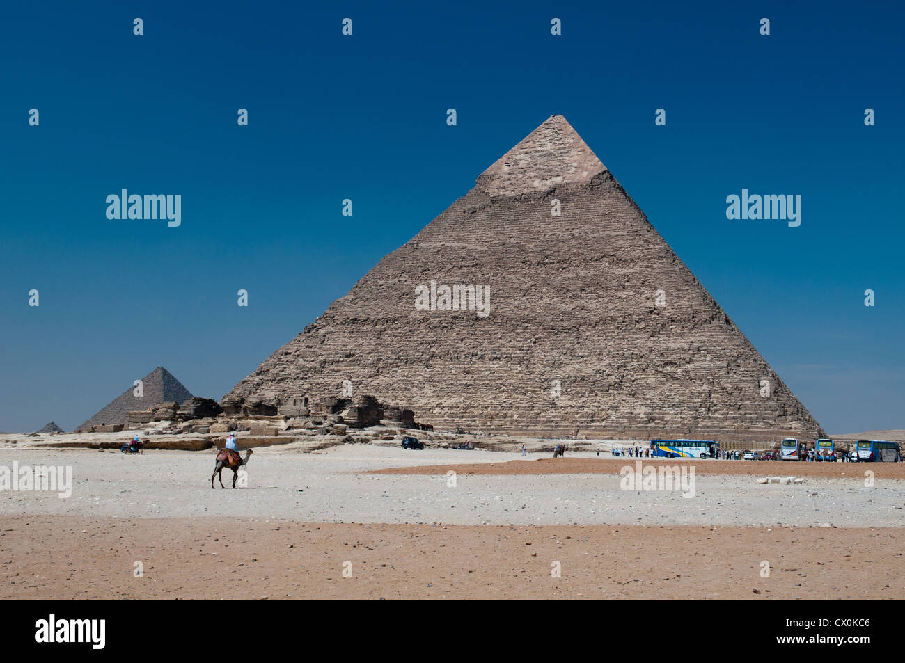 Egitto Cairo piramidi di Giza Foto Stock