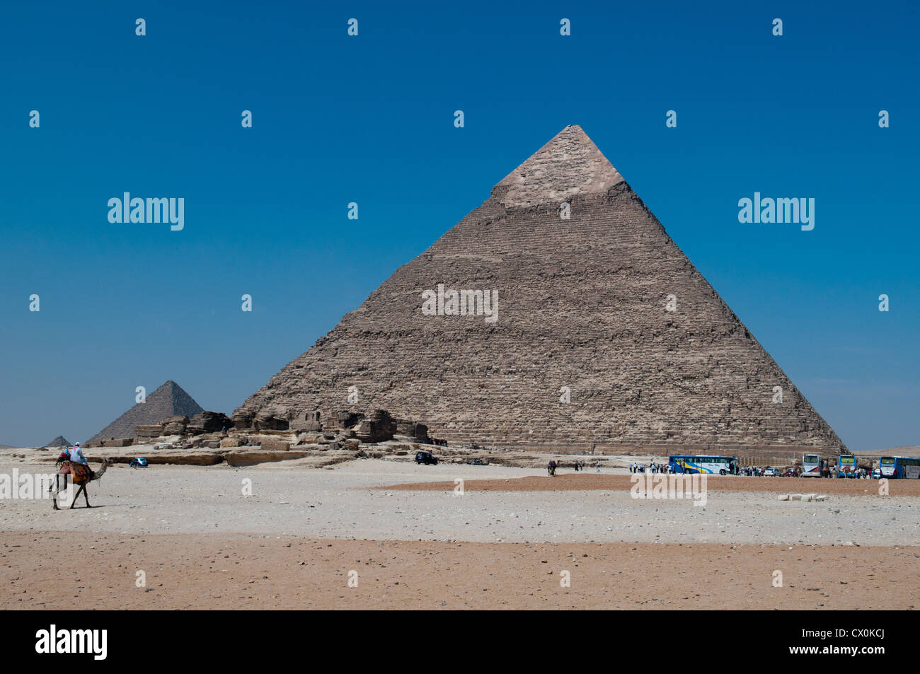 Le piramidi di Giza Cairo Egitto Foto Stock