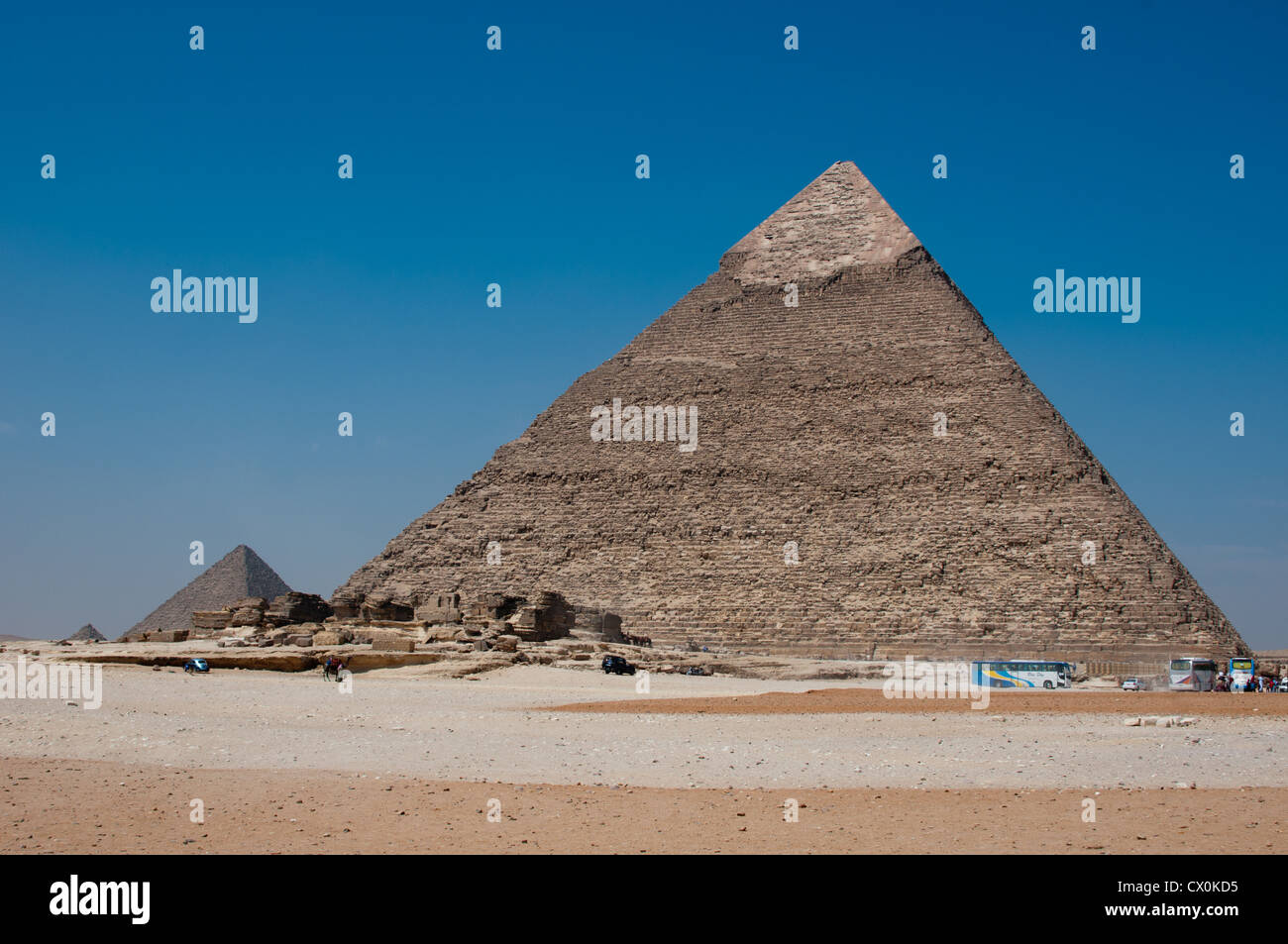 Egitto Cairo piramidi di Giza Foto Stock