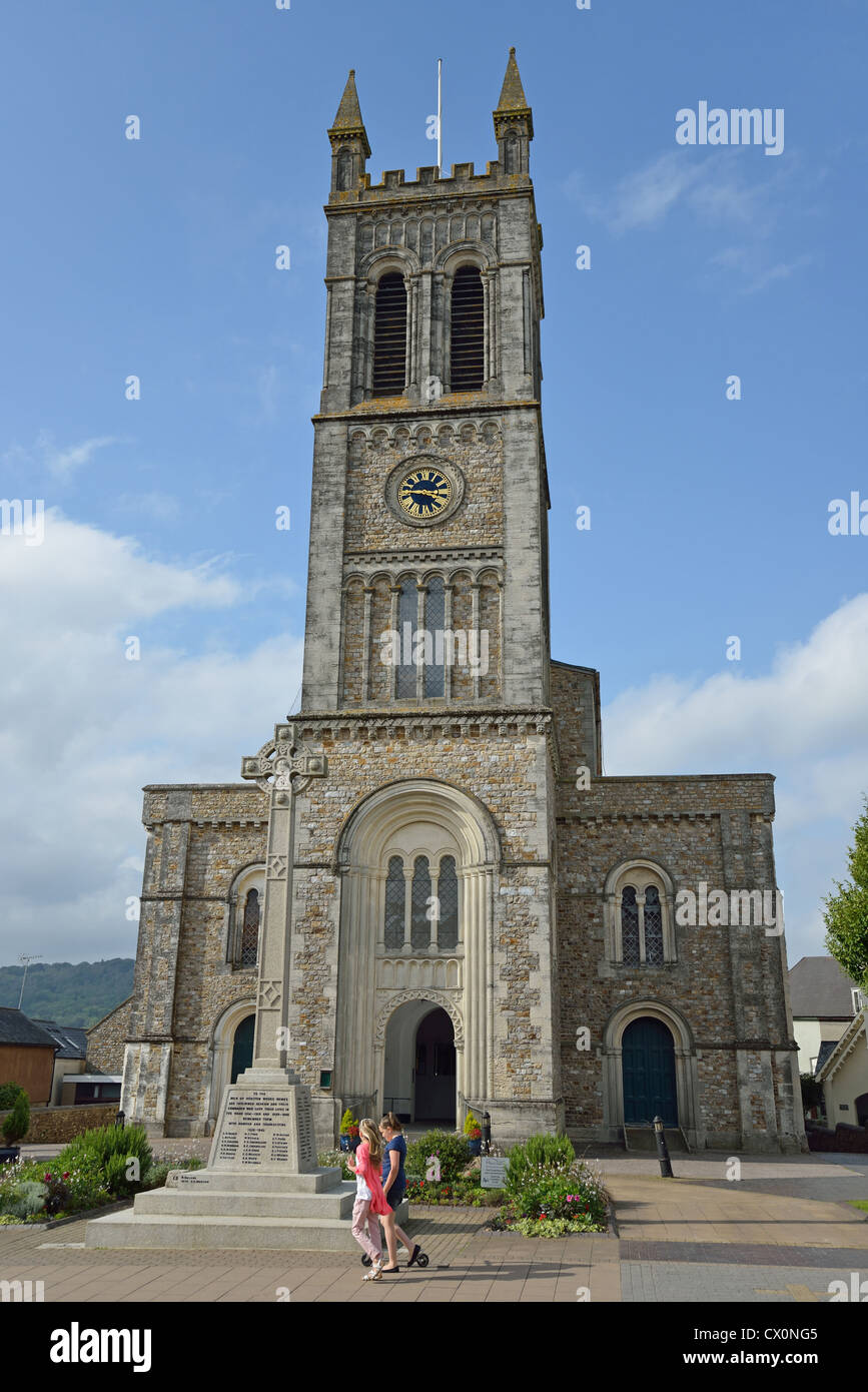 San Paolo Chiesa Parrocchiale, High Street, Honiton, Devon, Inghilterra, Regno Unito Foto Stock