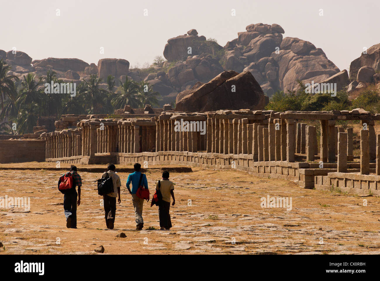 Elk201-2672 India, Karnataka, Hampi, Sule Bazaar Foto Stock