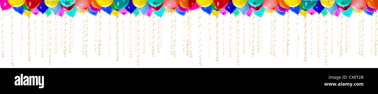 XXL alta risoluzione palloncini colorati isolato su bianco Foto Stock