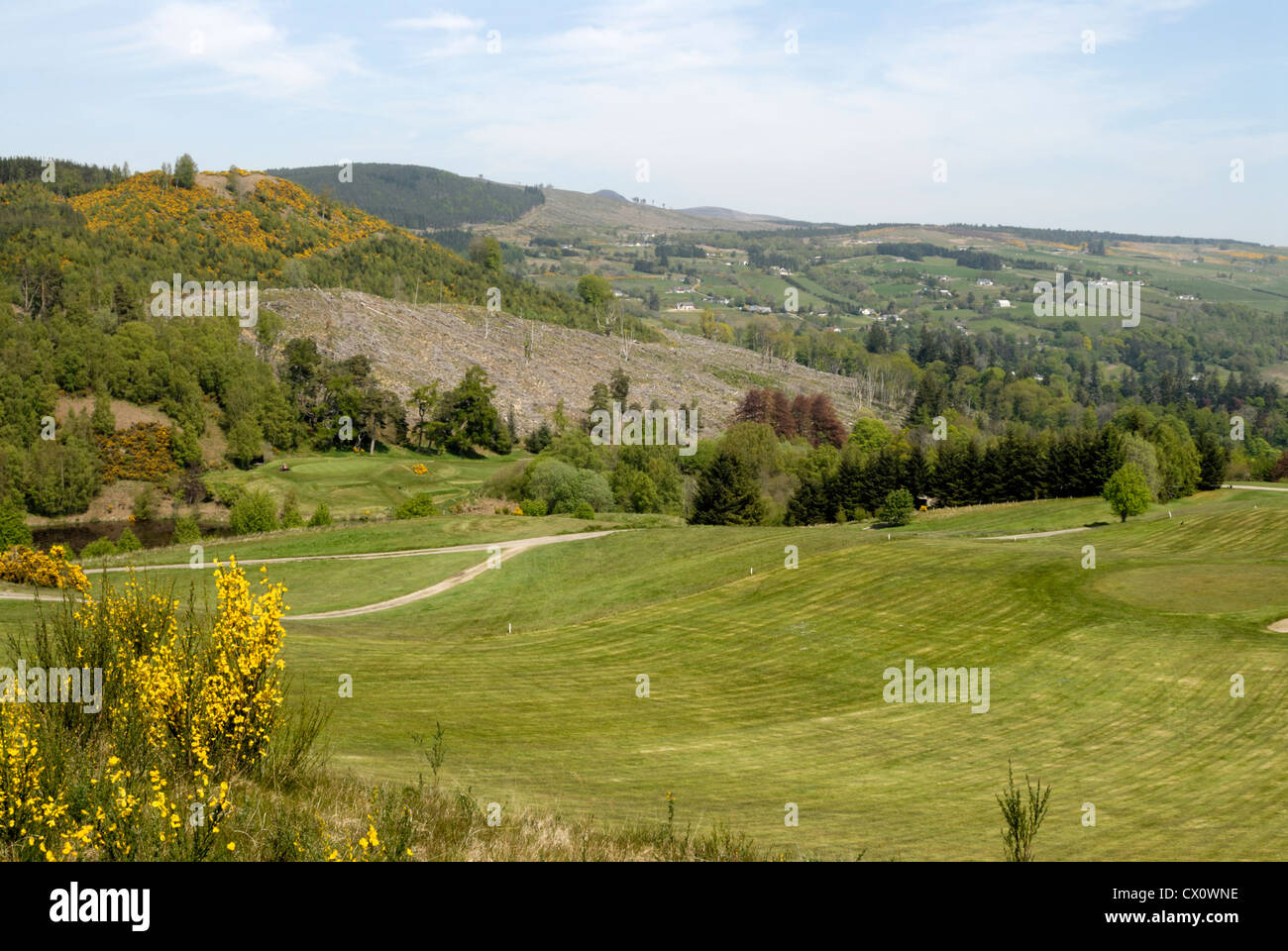 Campo da golf,Strathpeffer per bloccare Kinellan Foto Stock