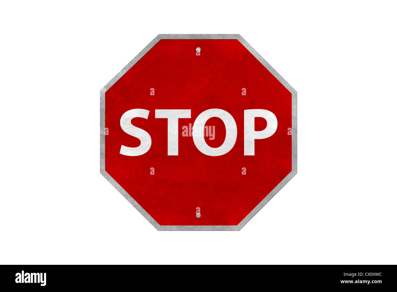 Etichetta arresto di digital signage con texture illustrazione Foto Stock