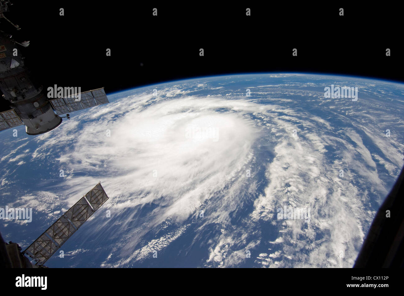 Tempesta tropicale uragano Katia visto dallo spazio Foto Stock