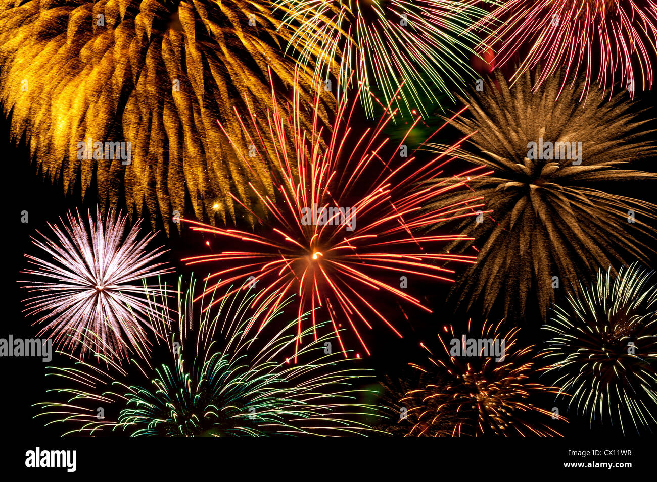 Fuochi d'artificio Foto Stock