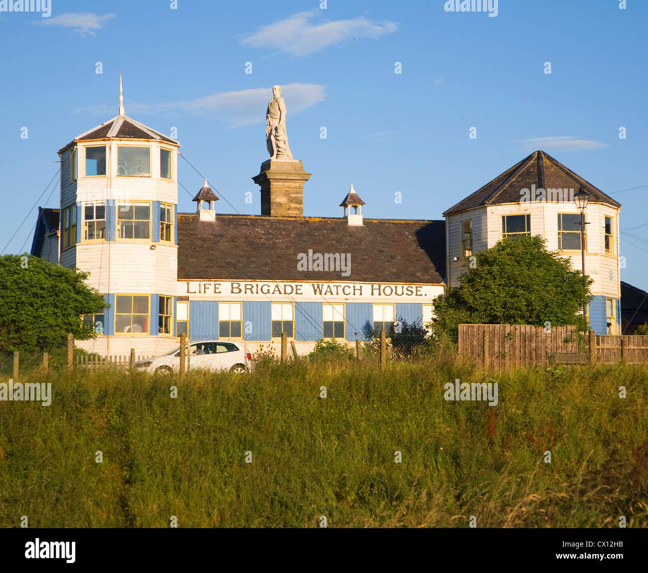 La brigata di vita Watch House Building Northumberland Tynemouth Inghilterra Foto Stock