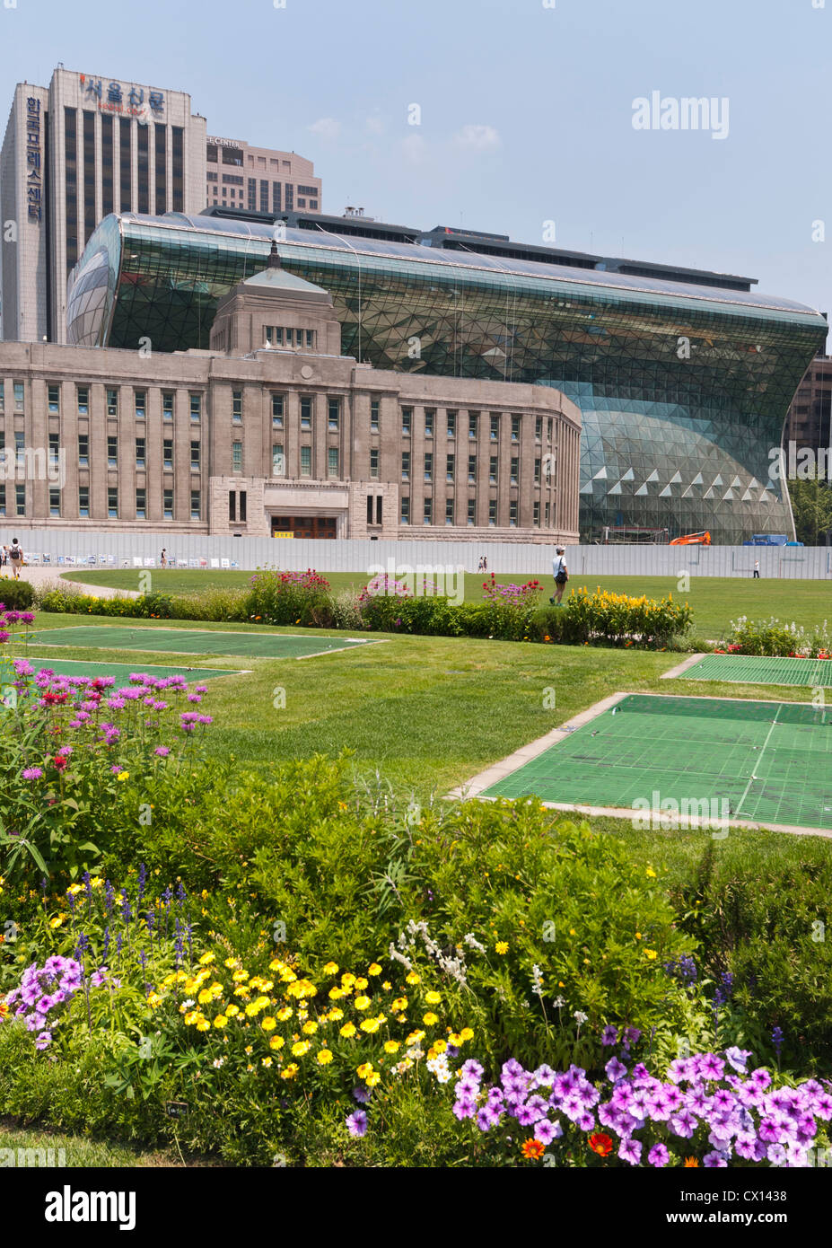 Seoul Plaza (Gwangjang), Seul, Corea Foto Stock