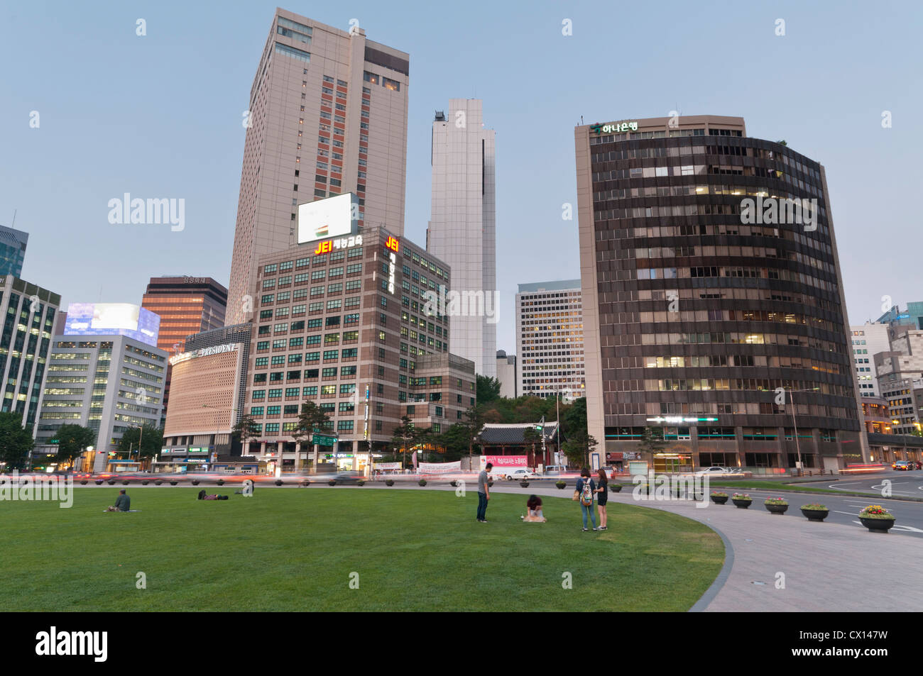 Seoul Plaza (Gwangjang), Seul, Corea Foto Stock