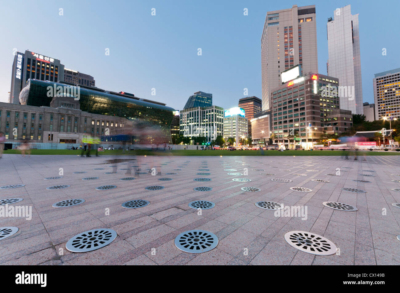 Seoul Plaza (Gwangjang), Seul, Corea Foto Stock