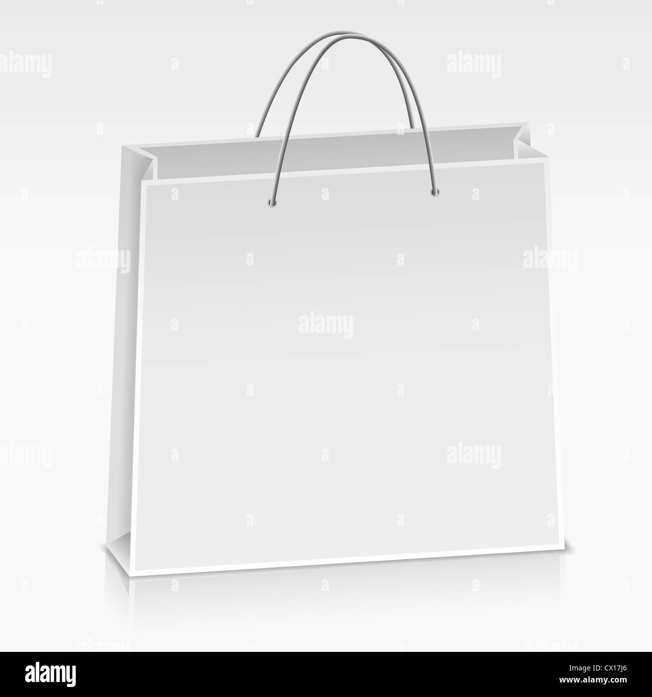 Sacchetto di carta bianco Foto Stock