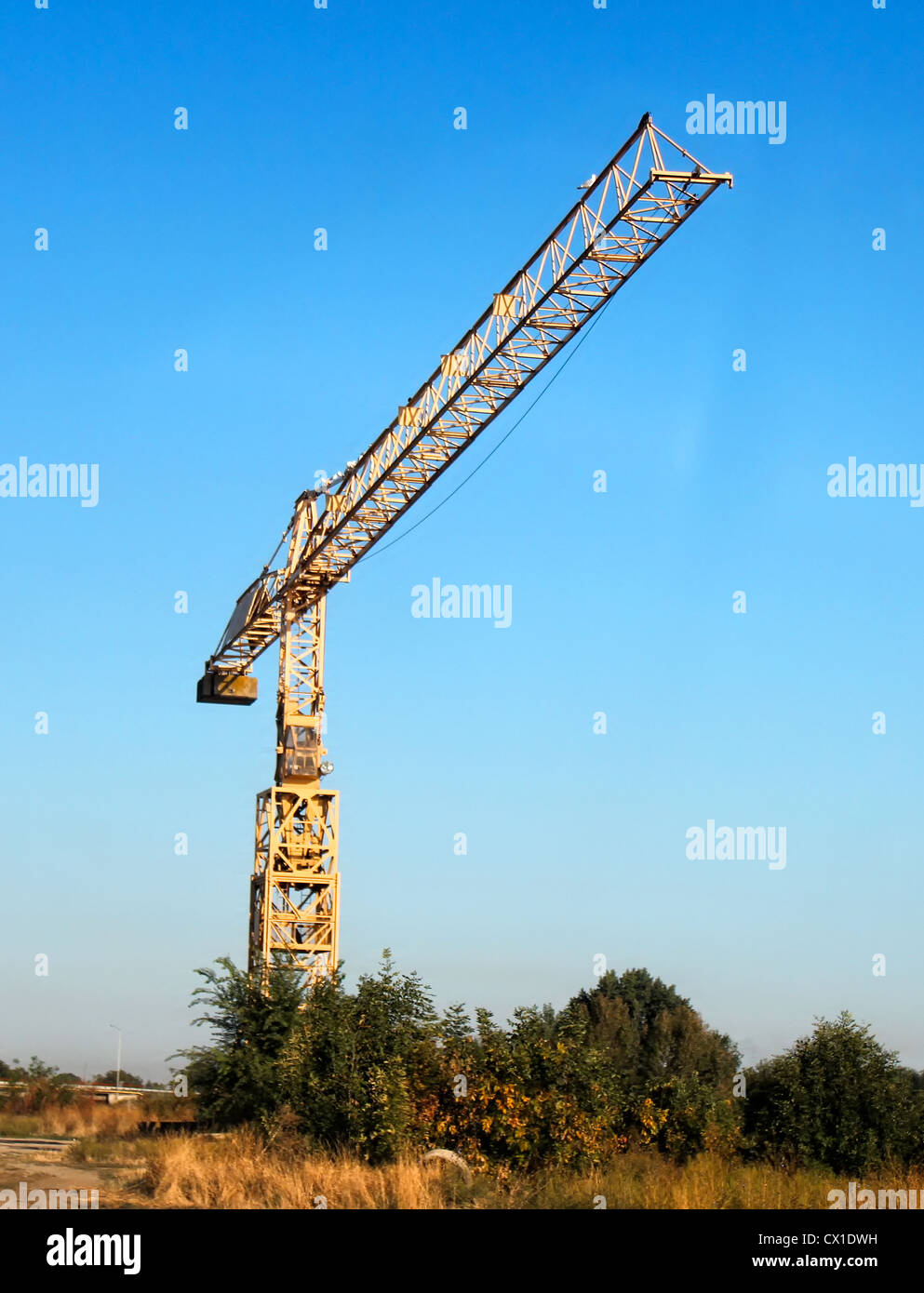 Gru di sollevamento, fino, costruzione, lavoro, utensile, macchina, industria, tecnologia Foto Stock