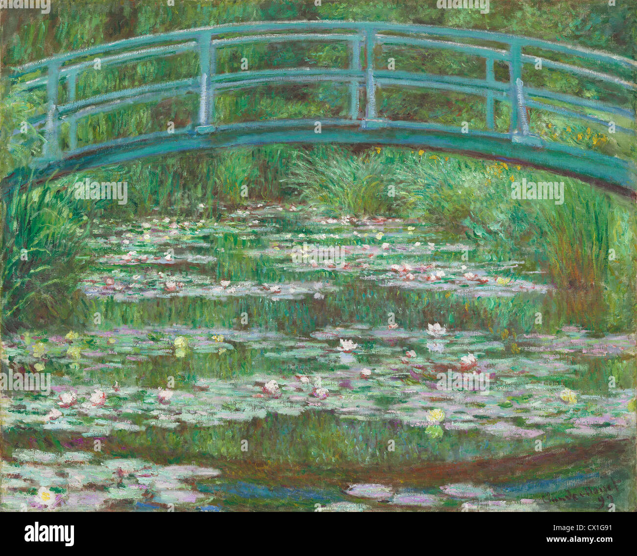 Claude Monet (francese, 1840 - 1926 ), la Passerella giapponese, 1899, olio su tela Foto Stock