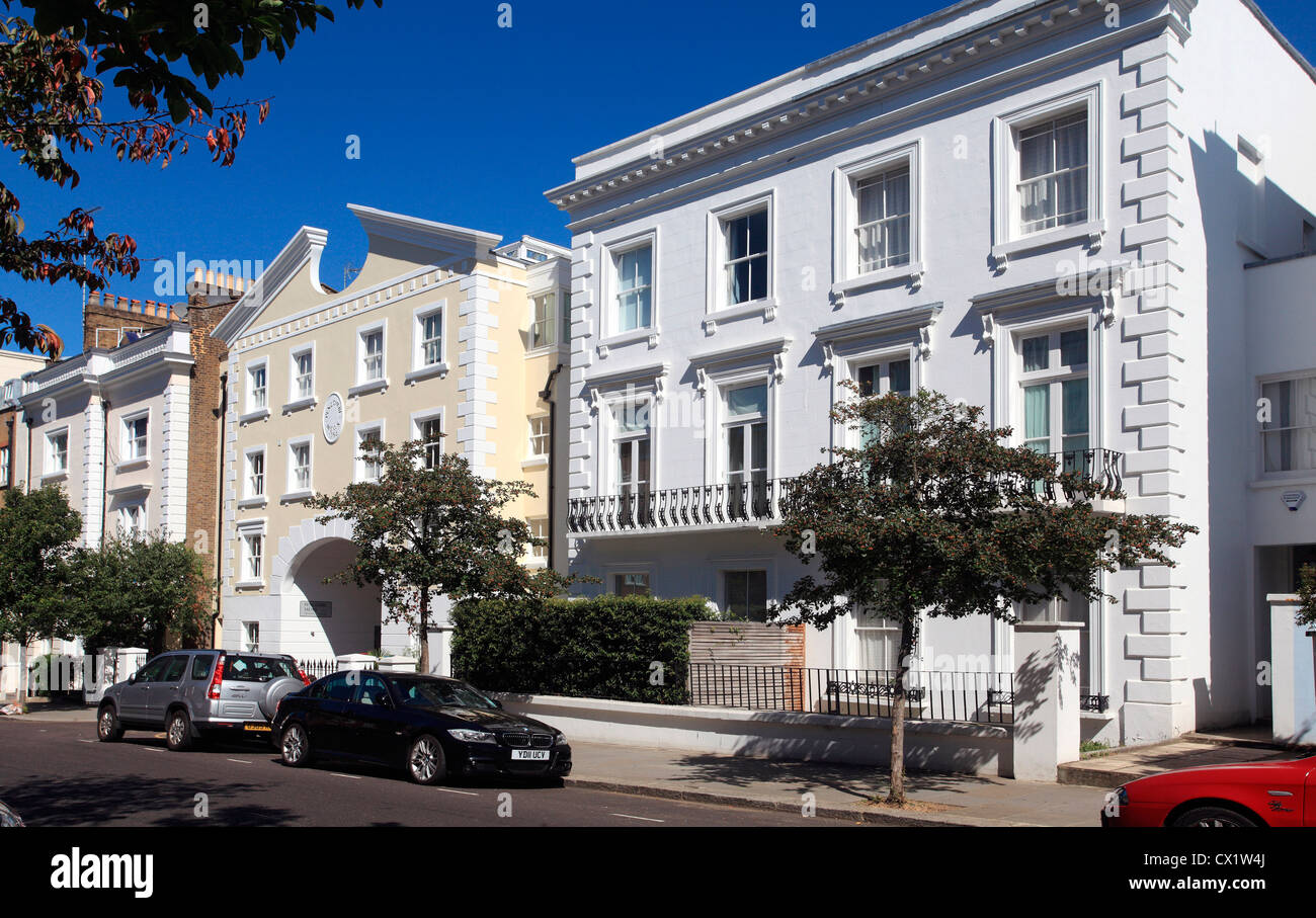 Case in Notting Hill Londra W11 Foto Stock