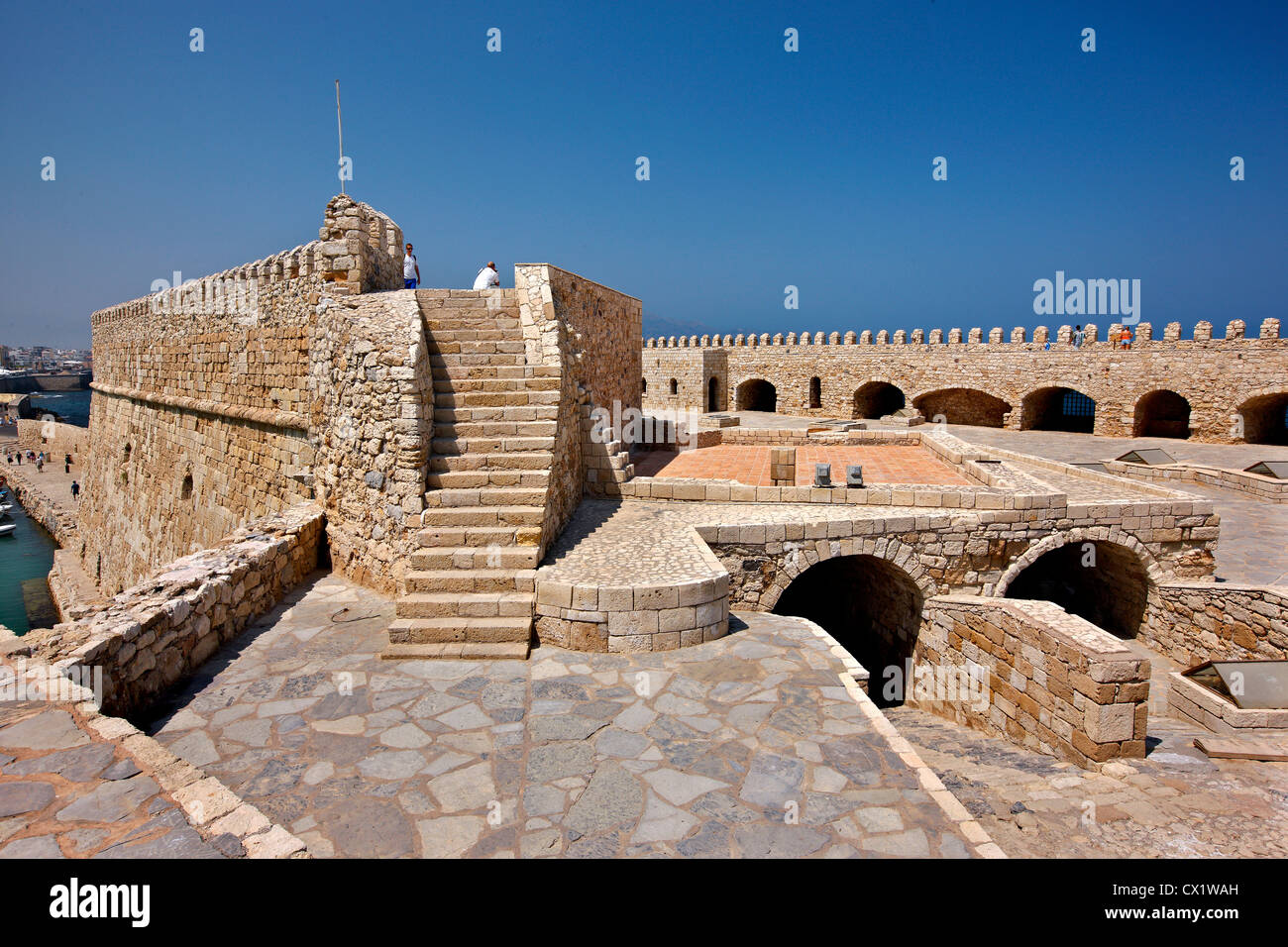 All'interno del Kule, il castello veneziano (con il nome turco) della città di Heraklion, Creta, Grecia. Foto Stock