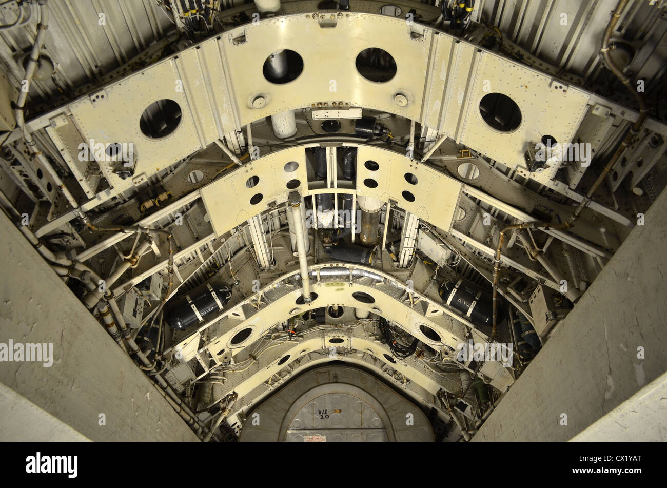 Bomb bay, Avro Vulcan B2, RAF Foto Stock