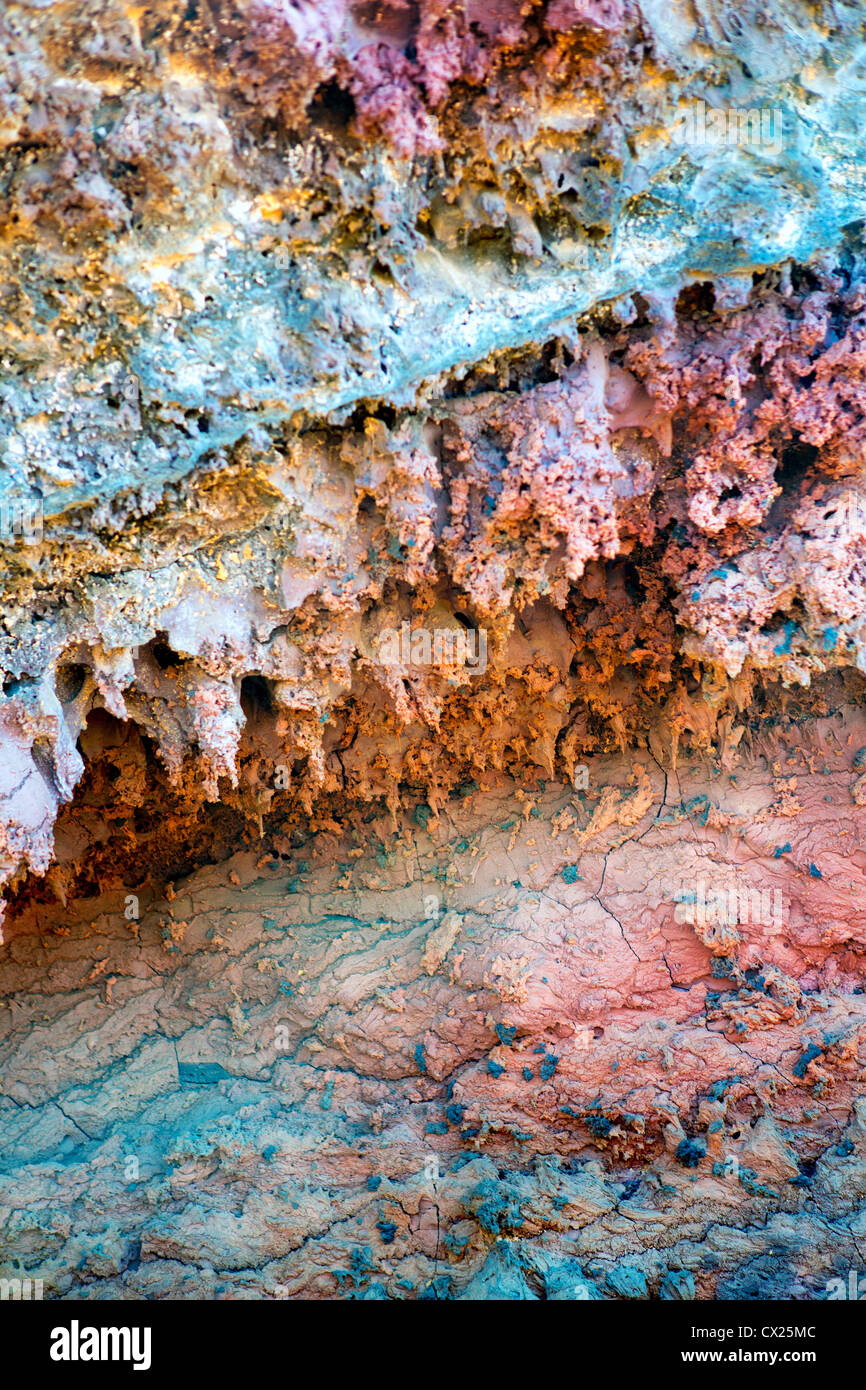 Lanzarote Timanfaya colorato pietra lavica texture isole canarie Foto Stock
