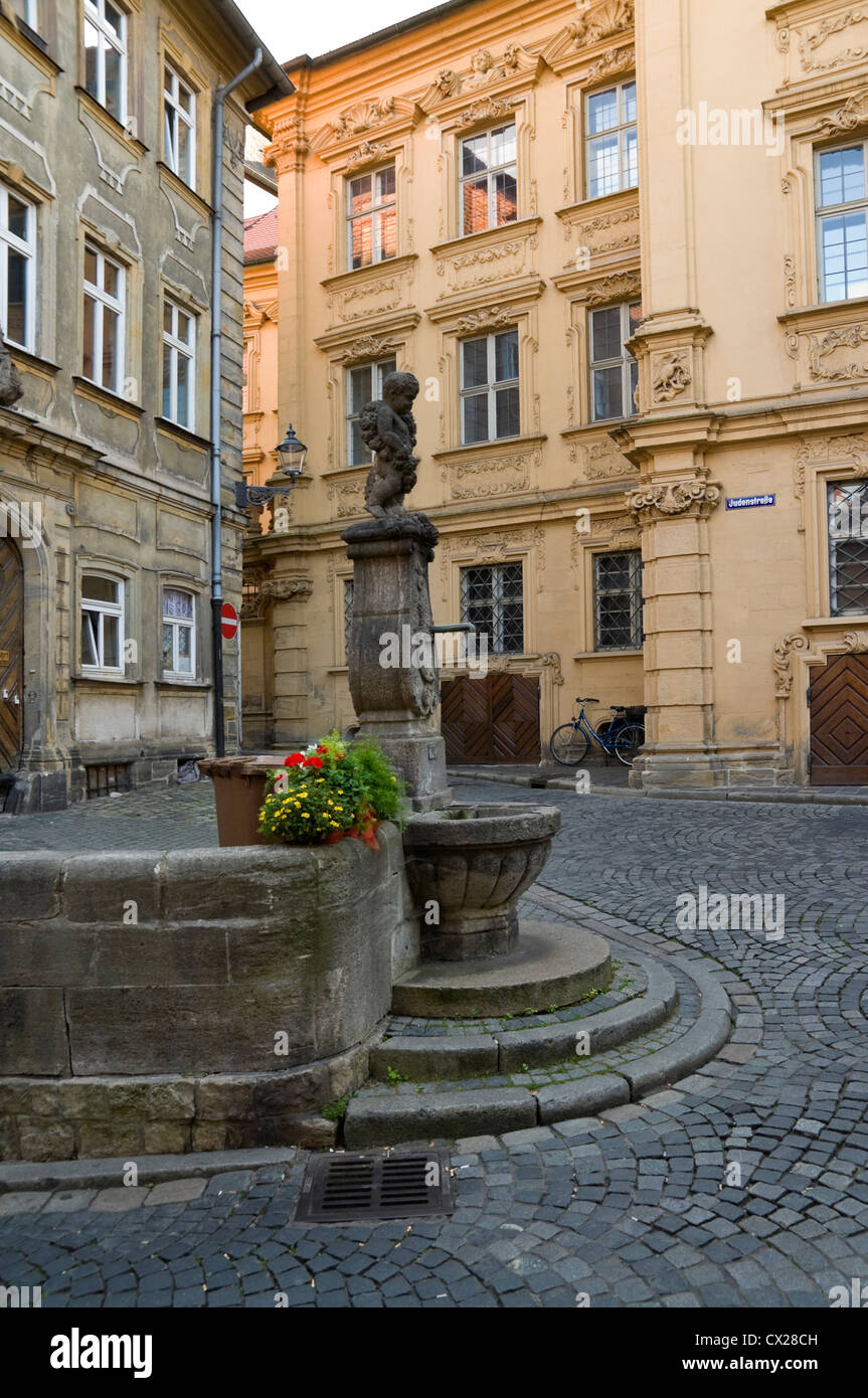 Nella città vecchia, Bamberg, Baviera, Germania, Europa. Foto Stock