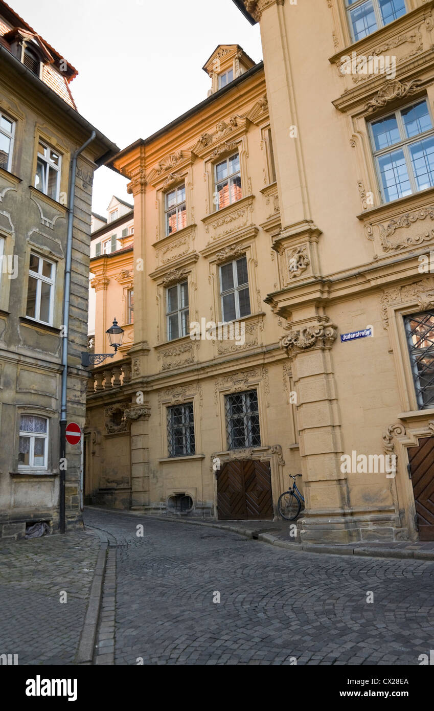 Nella città vecchia, Bamberg, Baviera, Germania, Europa. Foto Stock