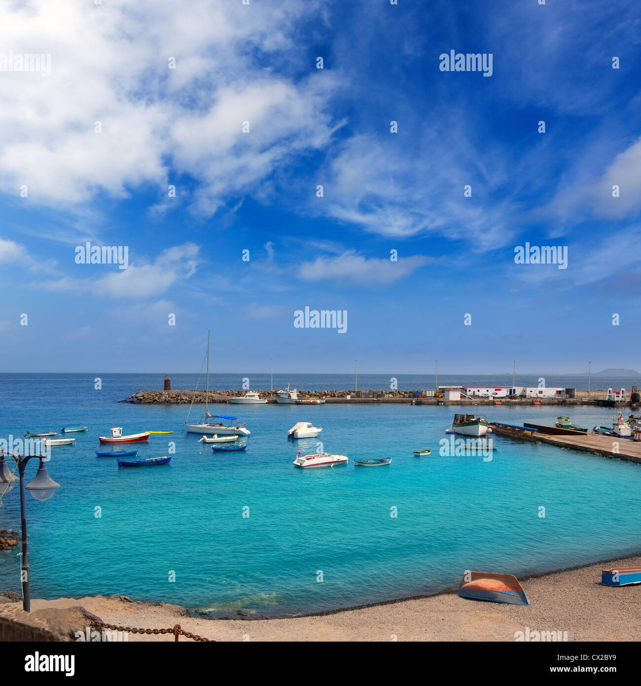 Lanzarote Playa Blanca beach in Atlantico Isole Canarie Foto Stock