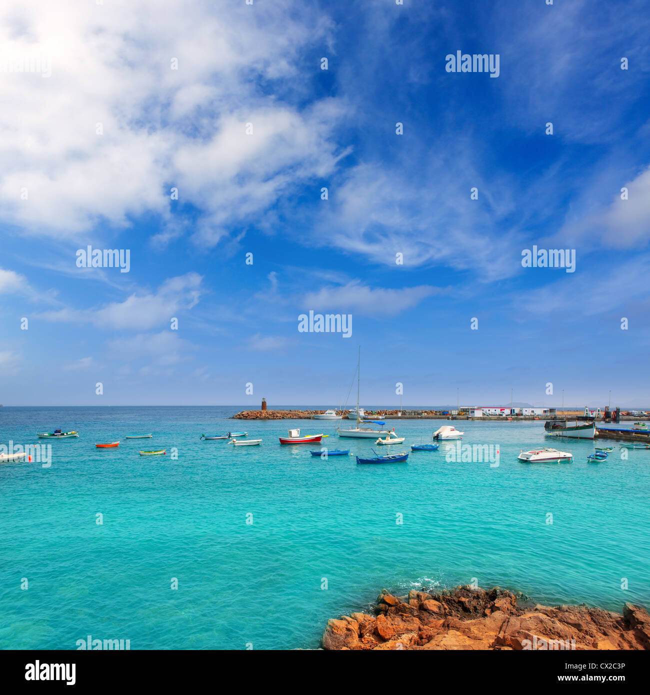 Lanzarote Playa Blanca beach in Atlantico Isole Canarie Foto Stock