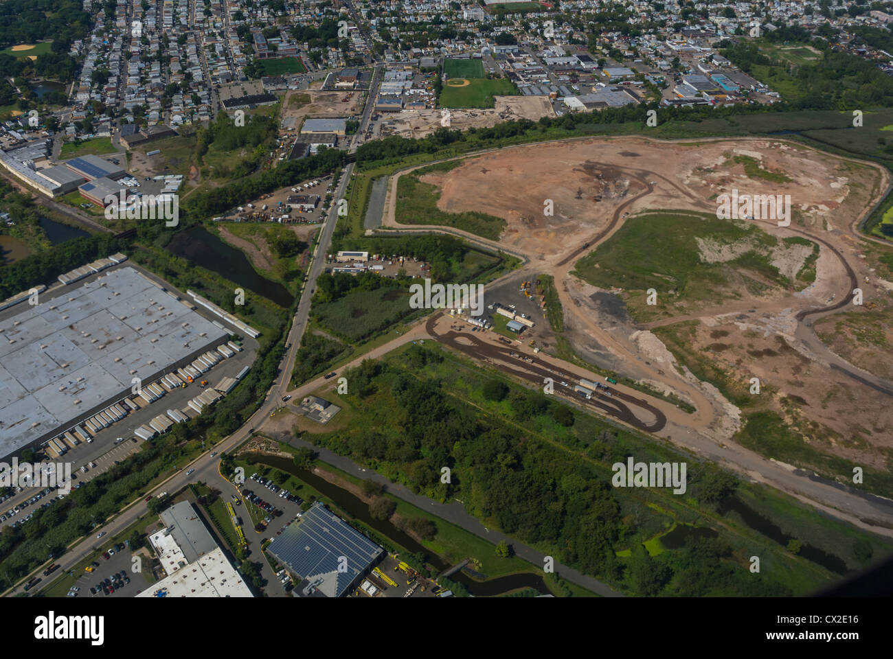 Panoramiche, antenne, del New Jersey, Newark, dall'aeroplano Foto Stock