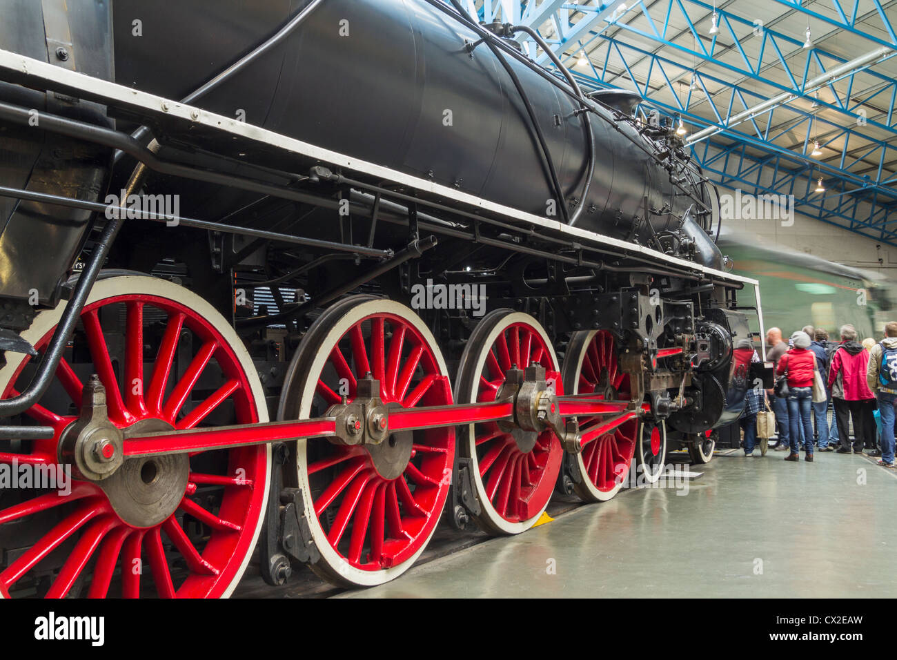 Governo cinese ferrovie locomotiva a vapore 4-8-4 Classe KF n. 7 nel museo nazionale delle ferrovie, York, Inghilterra, Regno Unito. Foto Stock