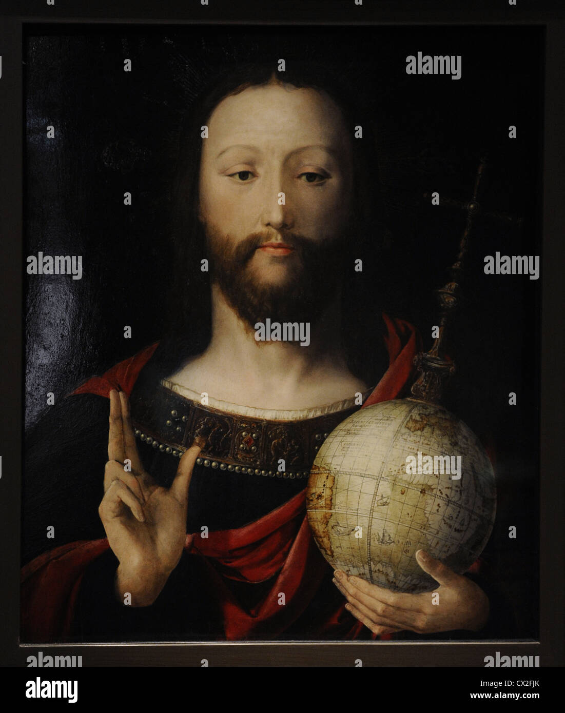 Salvator Mundi. Cristo con il globo. 1537-1545. Abbassare Rhin. Museo Storico Tedesco. Berlino. Germania. Foto Stock