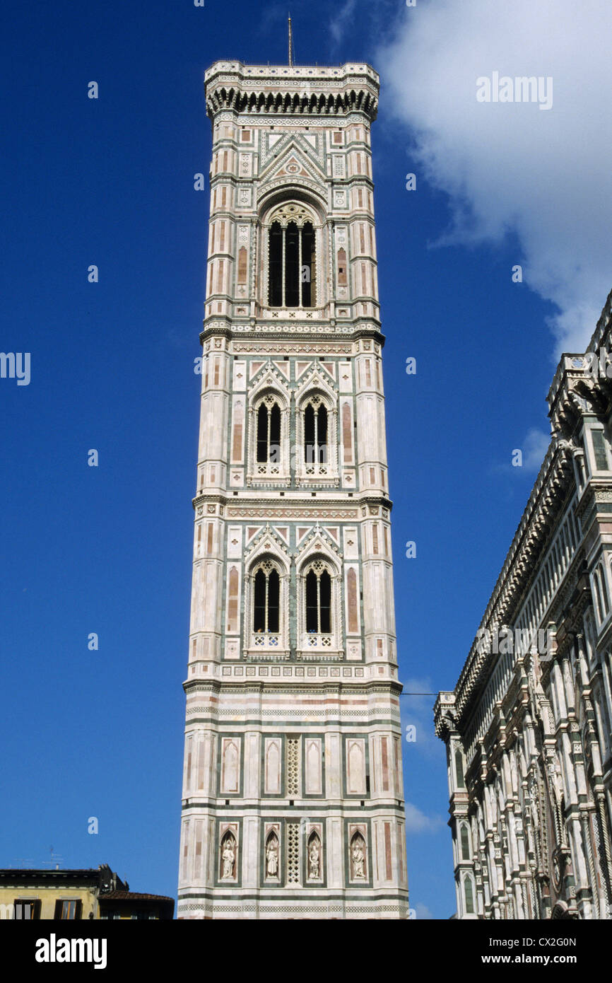 Cattedrale di Firenze, Giotto - Toscana, Italia Foto Stock