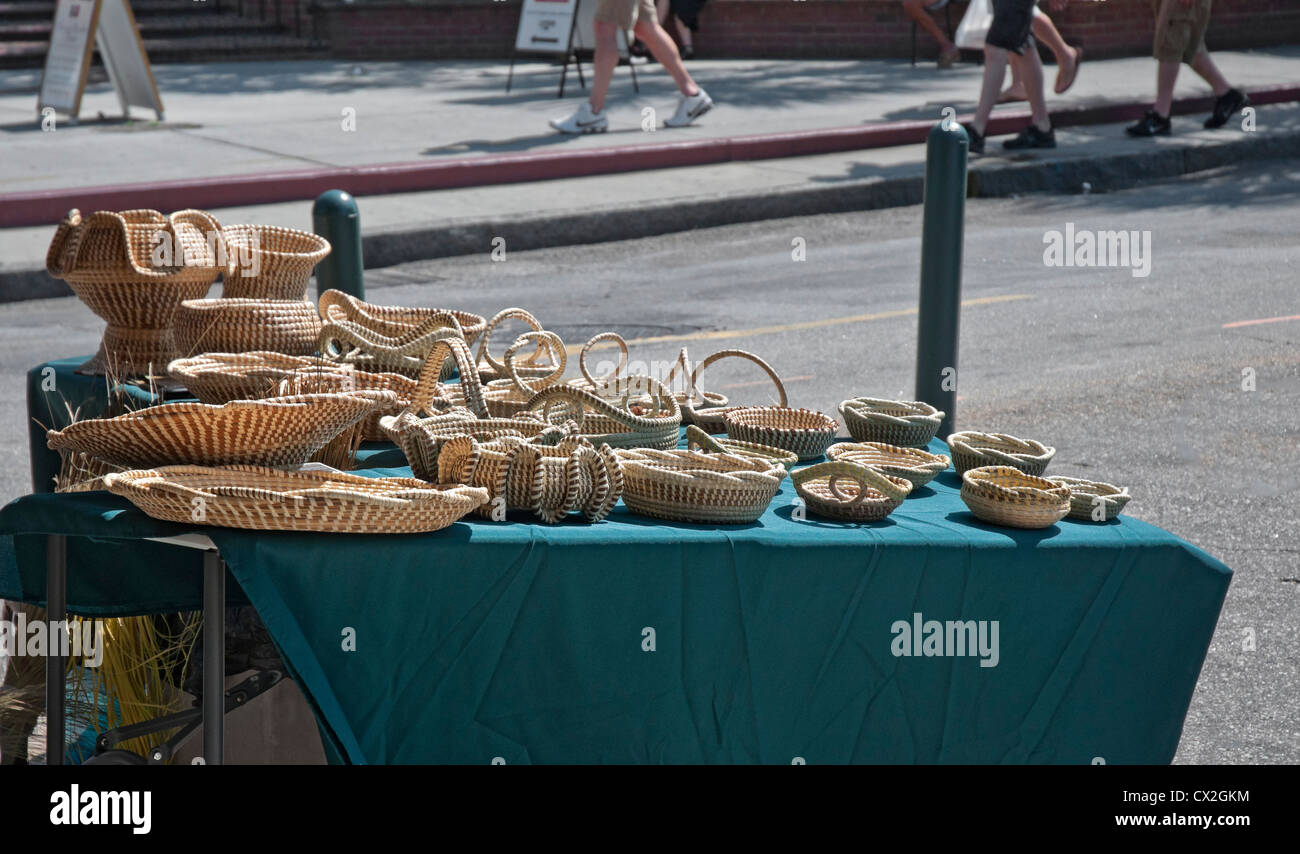 Scena dal Charleston, Carolina del Sud della città area di mercato. Foto Stock