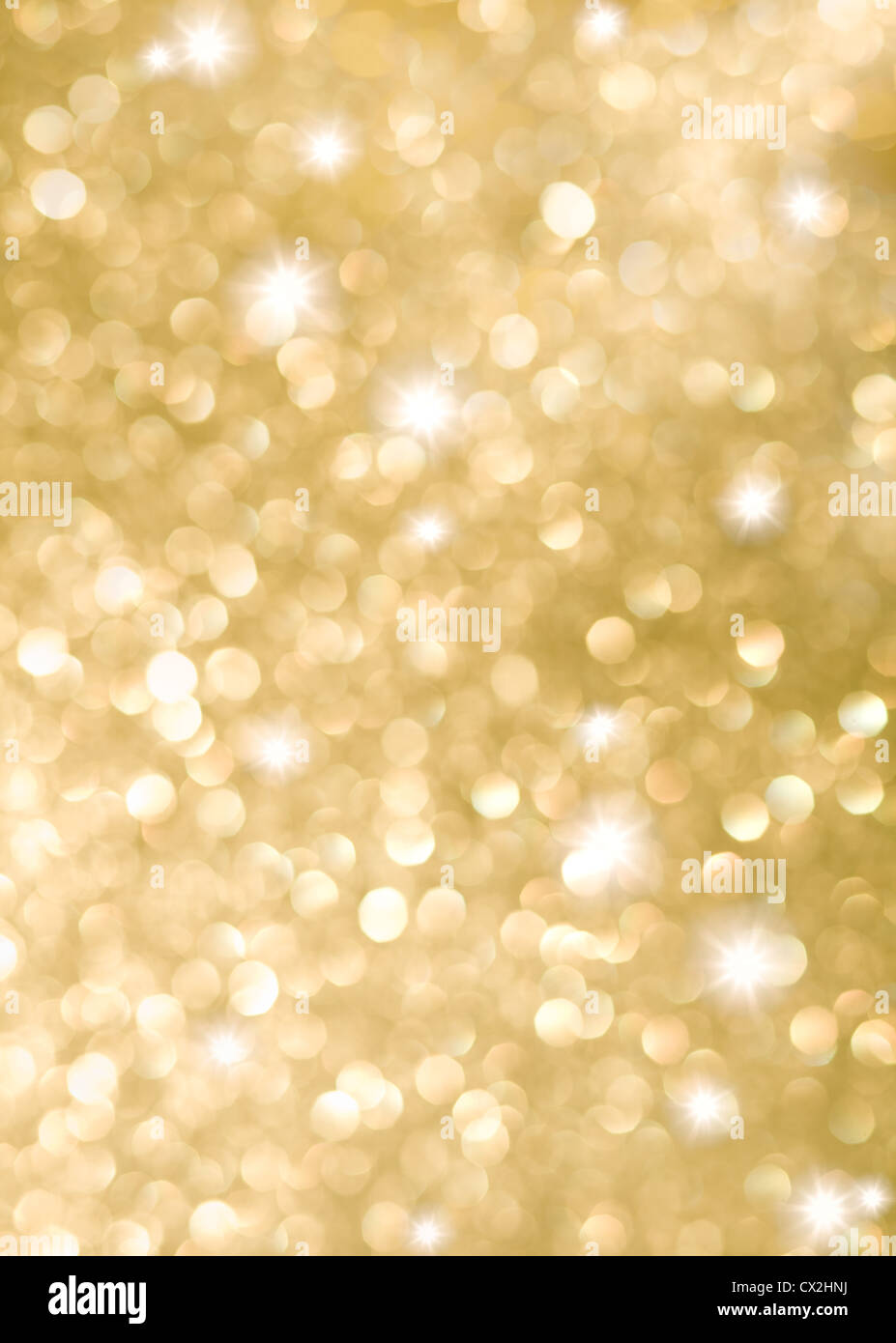 Sfondo astratto di golden holiday lights Foto Stock