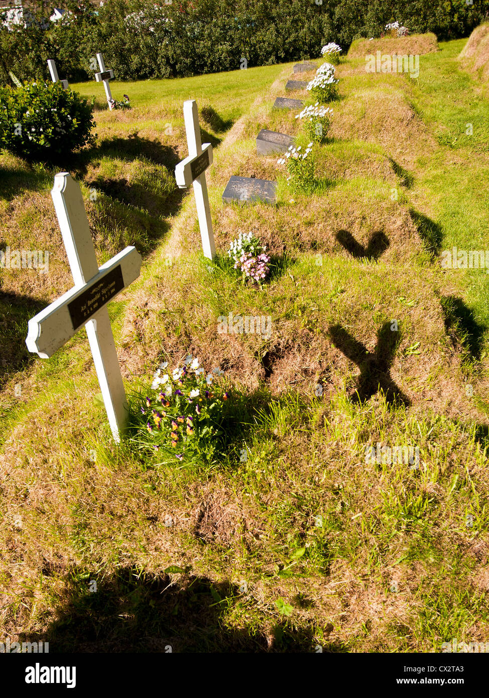 Cimitero di Hof, Islanda Foto Stock