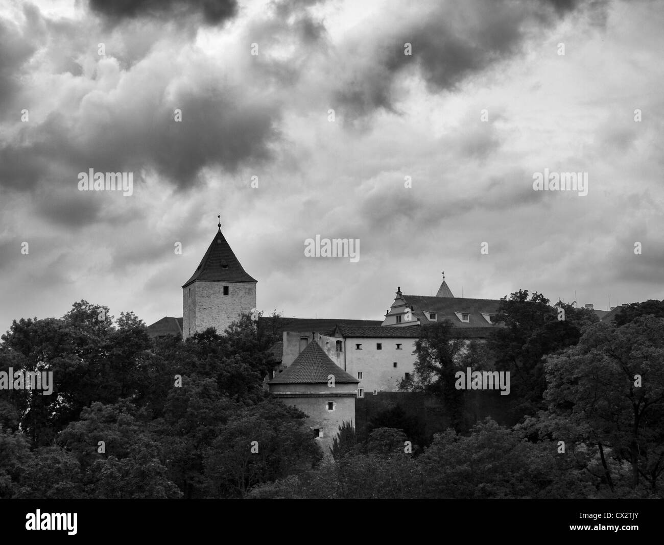 Il Castello di Praga complesso con torre Daliborka Foto Stock