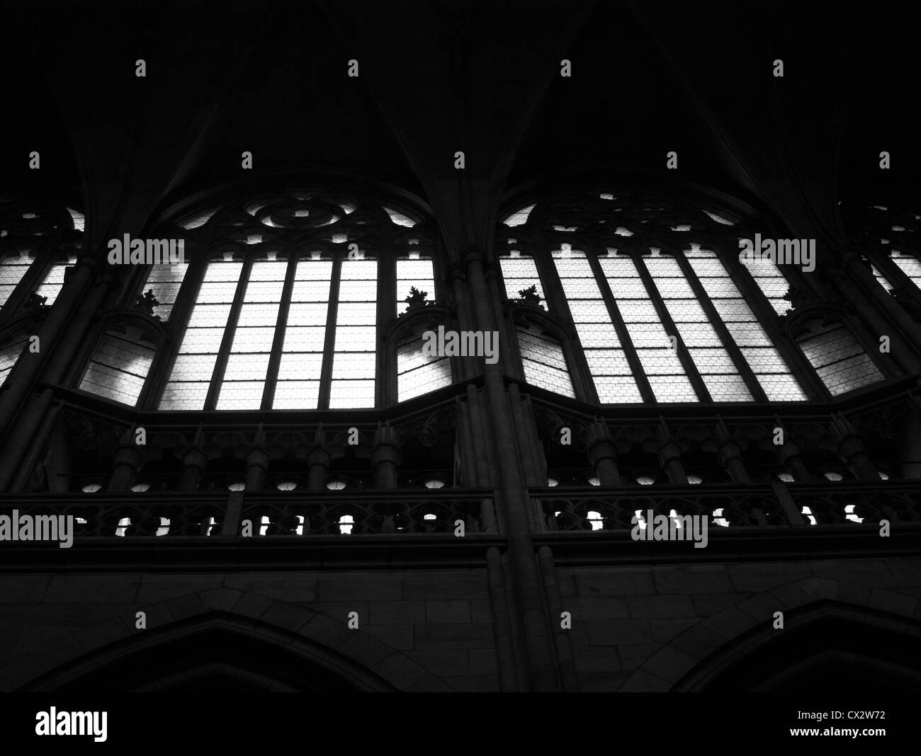 Interno della cattedrale di San Vito a Praga Foto Stock