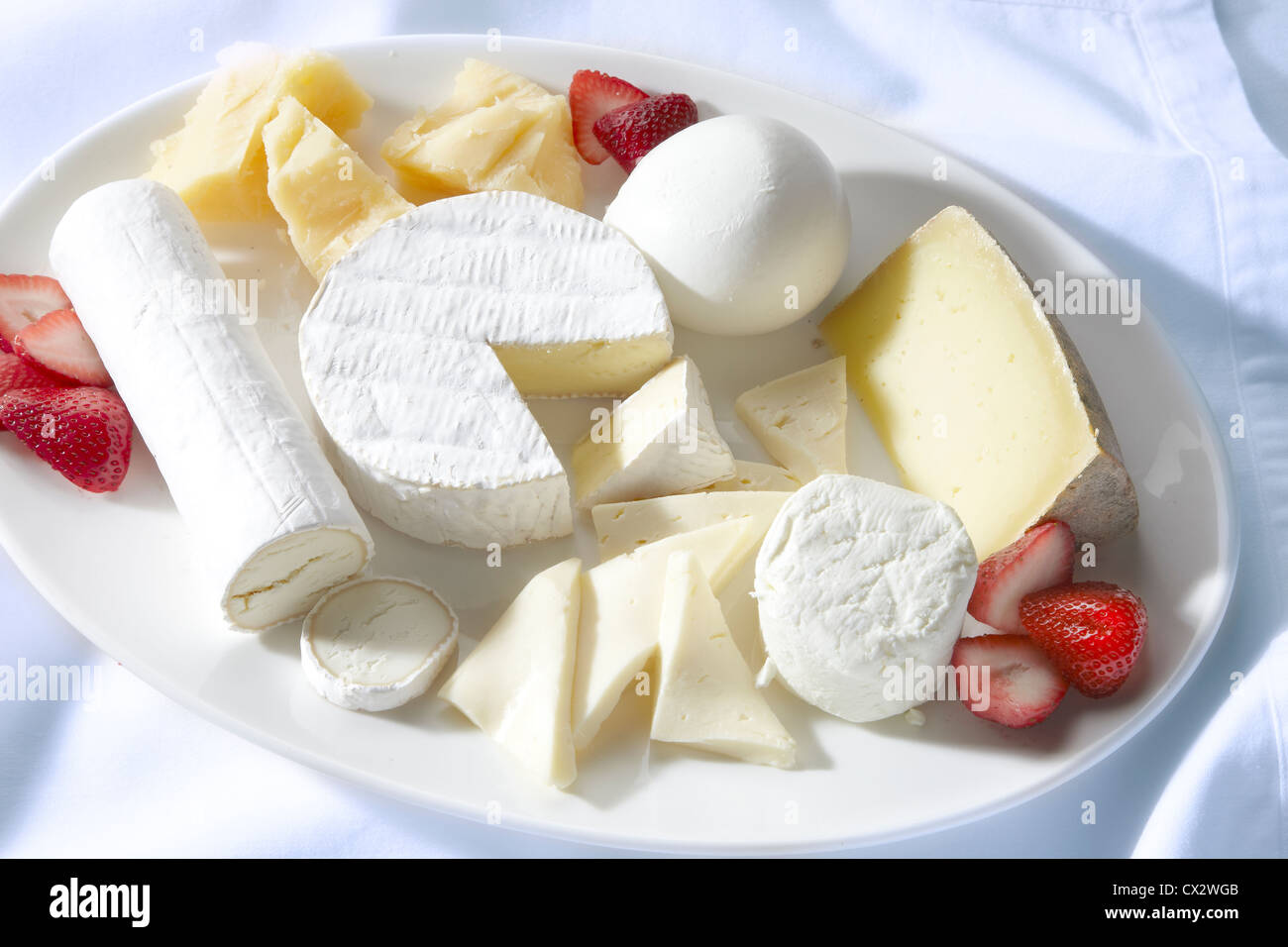 Tagliere di formaggi Foto Stock