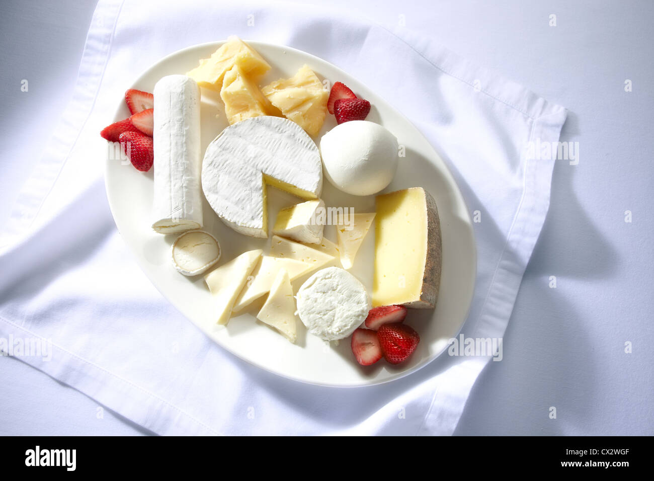Tagliere di formaggi Foto Stock