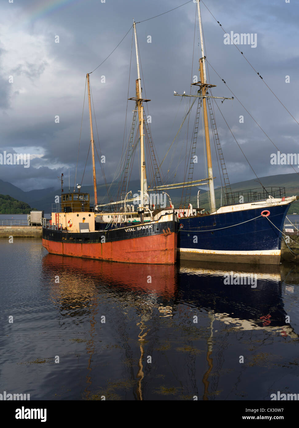 dh Maritime Museum Pier INVERARAY ARGYLL SCOTLAND Arctic Penguin Vital Spark Clyde Puffer para Handy neil munro scottish eilean eisdeal boat Foto Stock