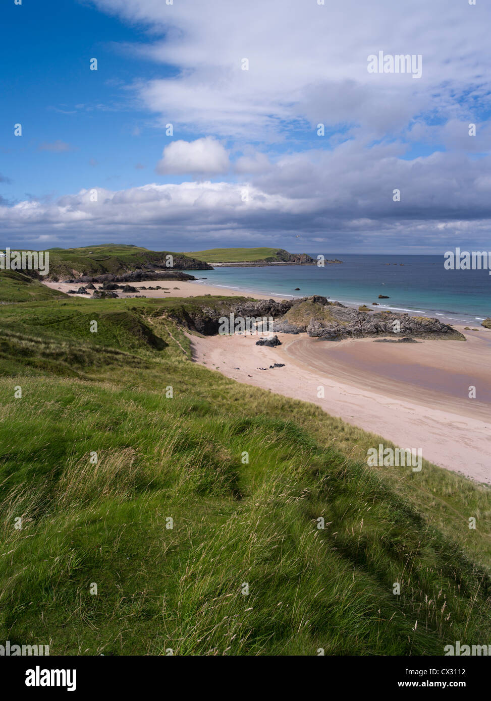 Dh Sango Bay DURNESS SUTHERLAND 500 del Nord Scozia coste sabbiose spiagge Spiaggia sabbie del Regno Unito Foto Stock