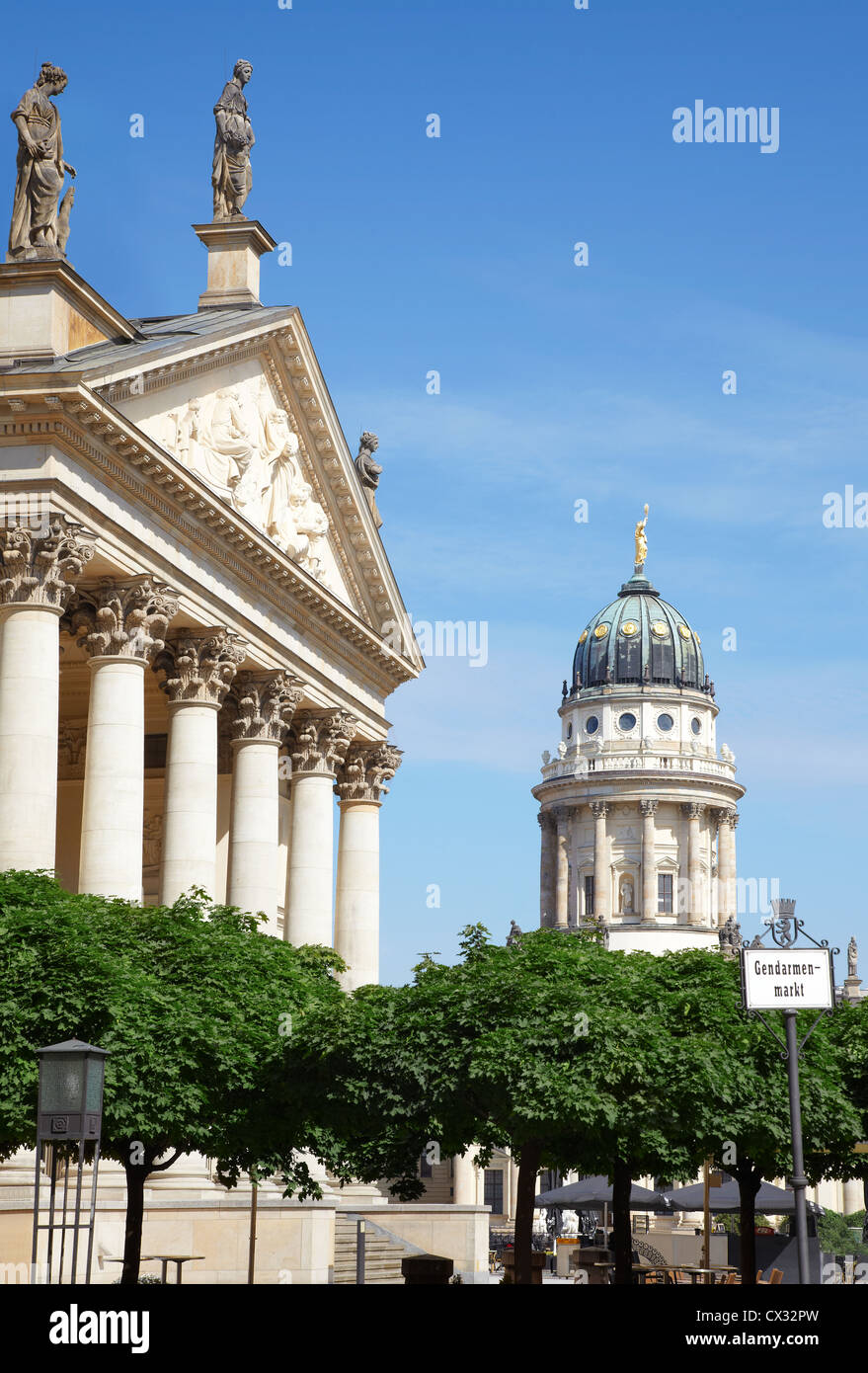 Il Gendarmenmarkt, il tedesco e il francese nella cattedrale di Berlino Foto Stock