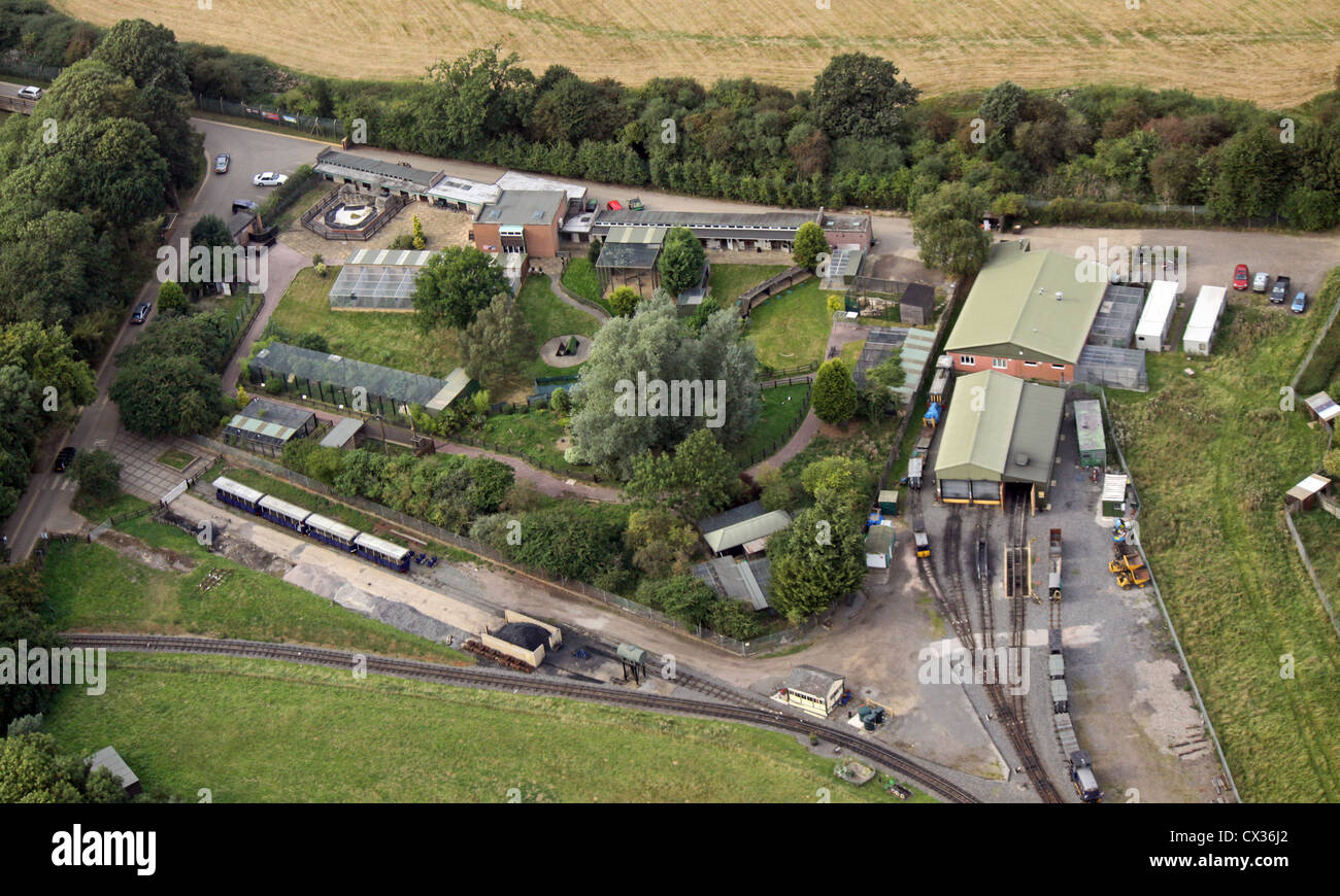 Vista aerea di ZSL Whipsnade Zoo nel Bedfordshire Foto Stock
