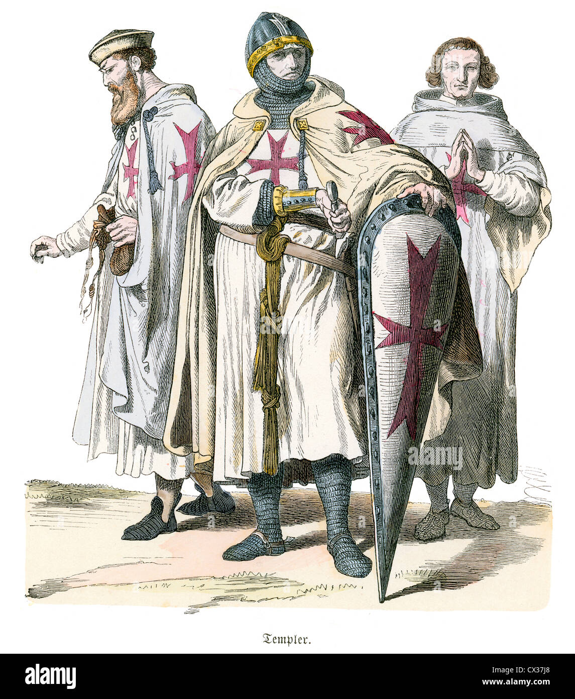 Cavalieri Templari, il XII e il XIII secolo. I poveri Fellow-Soldiers di Cristo e del Tempio di Salomone, Foto Stock