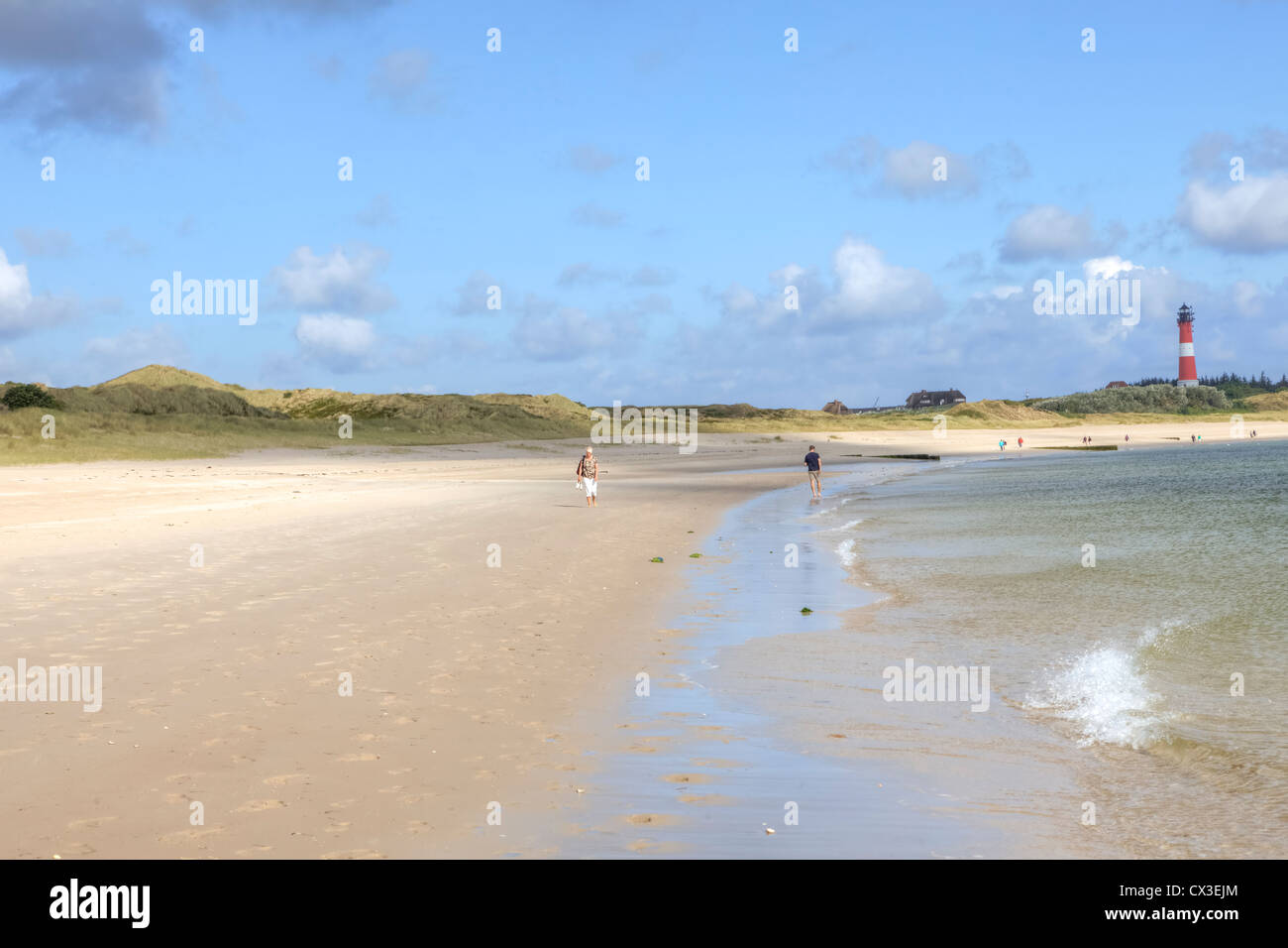 Hoernum, Sylt, Frisia settentrionale, faro, Germania Foto Stock